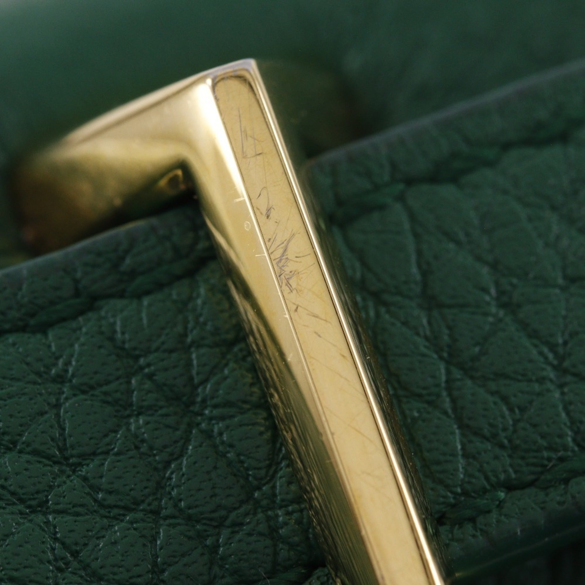 Bottega Veneta Green Leather Shoulder Bag (Pre-Owned)