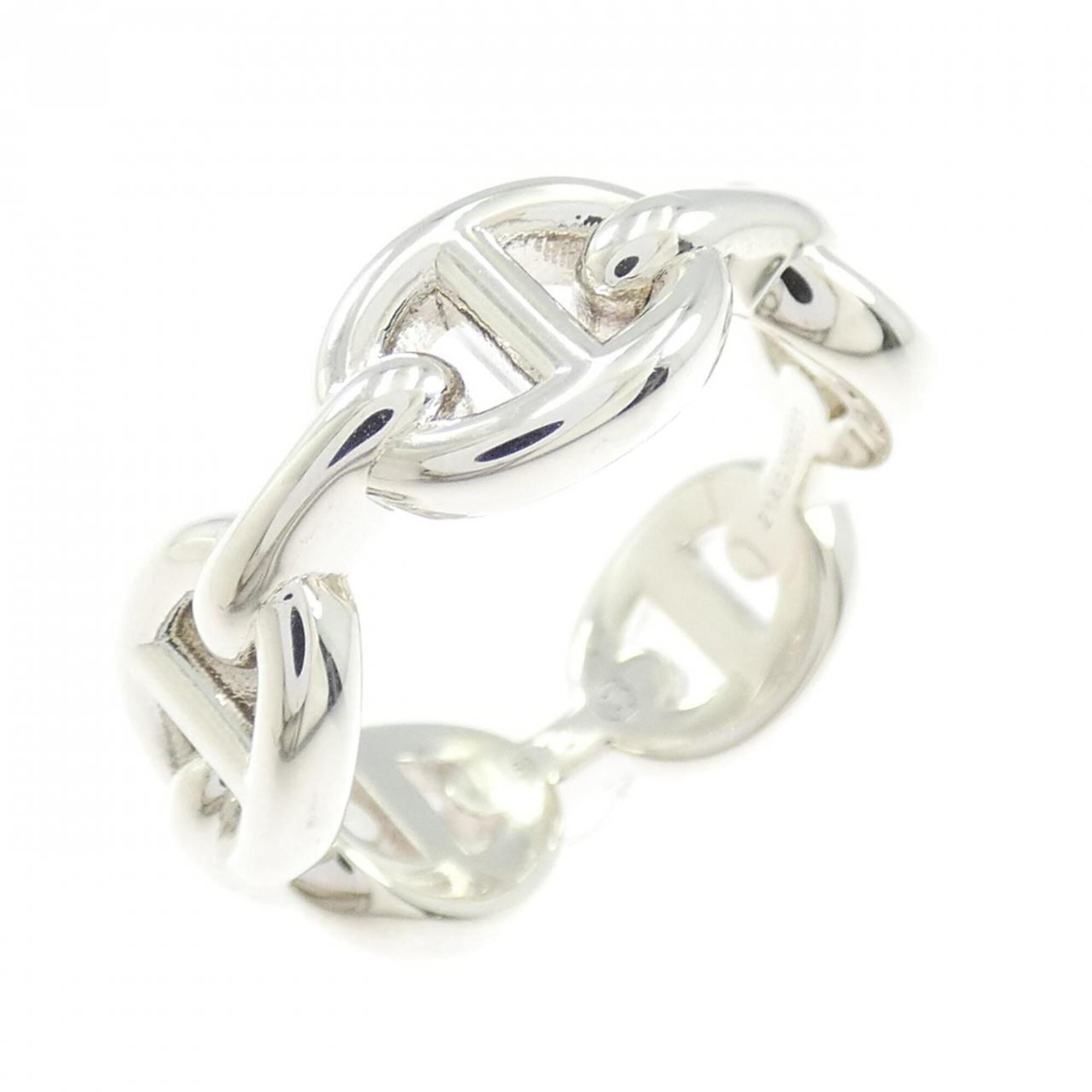 Hermes Silver 925 Band Ring (Pre-Owned)