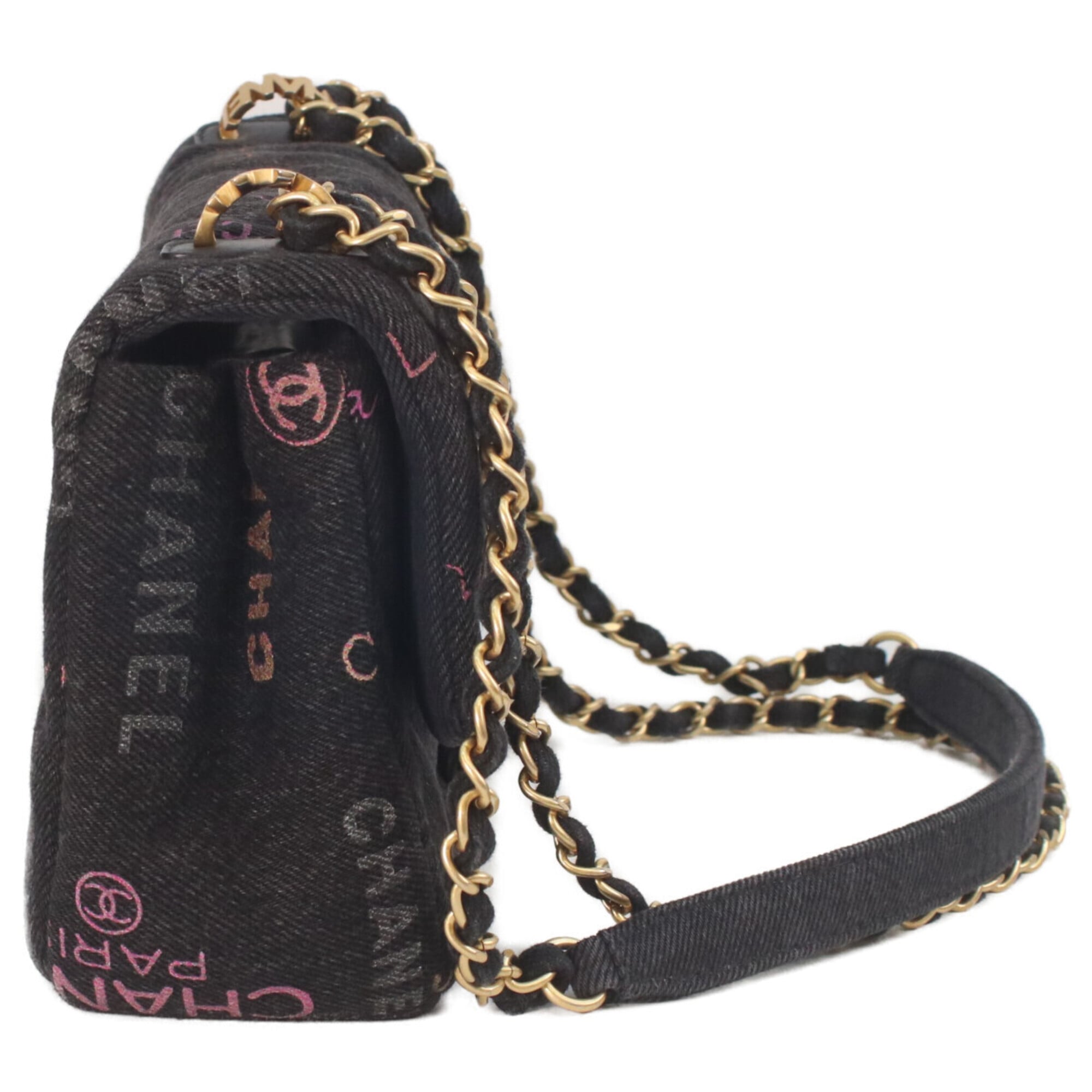Chanel Black Denim Shoulder Bag (Pre-Owned)