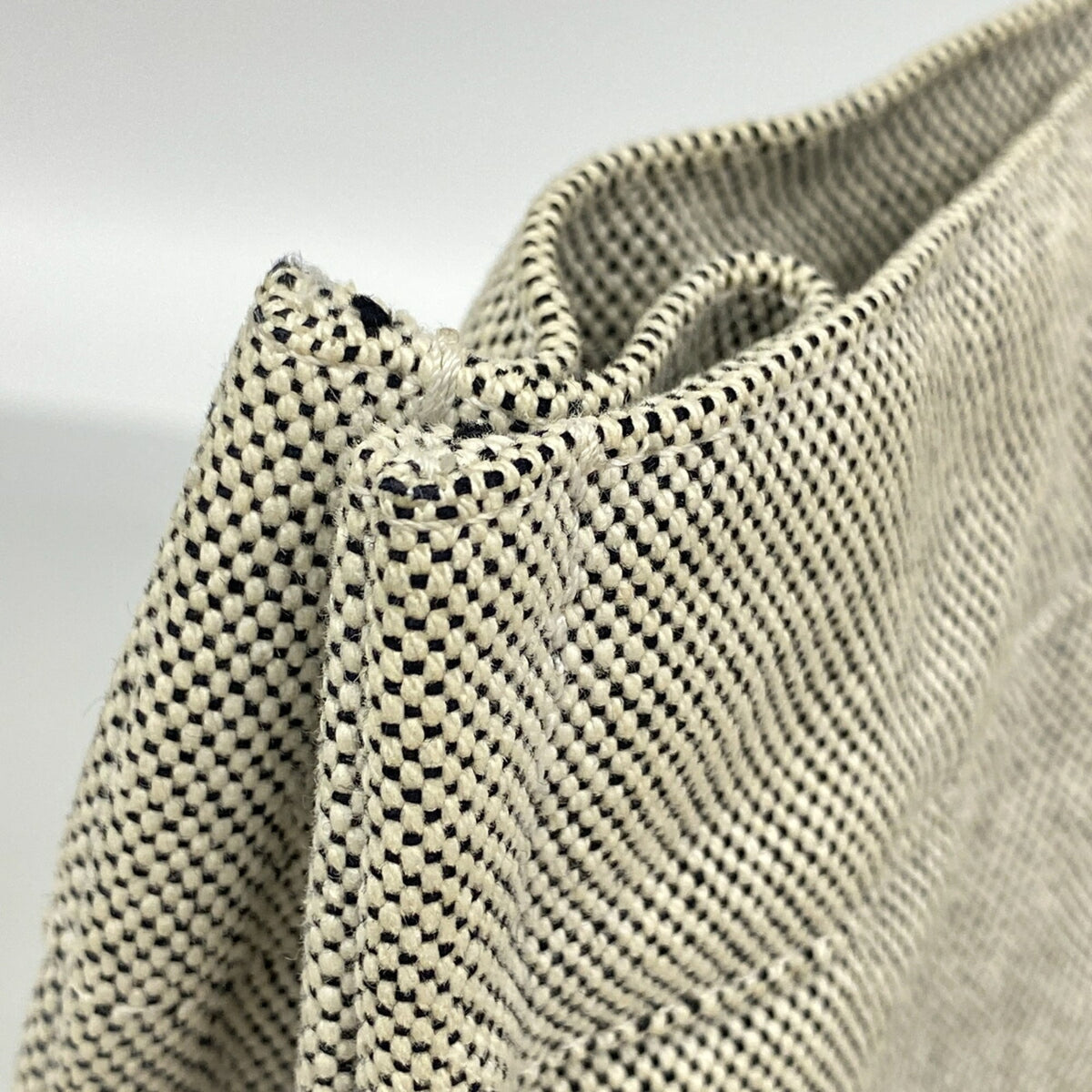 Hermes Gray Canvas Tote Bag (Pre-Owned)