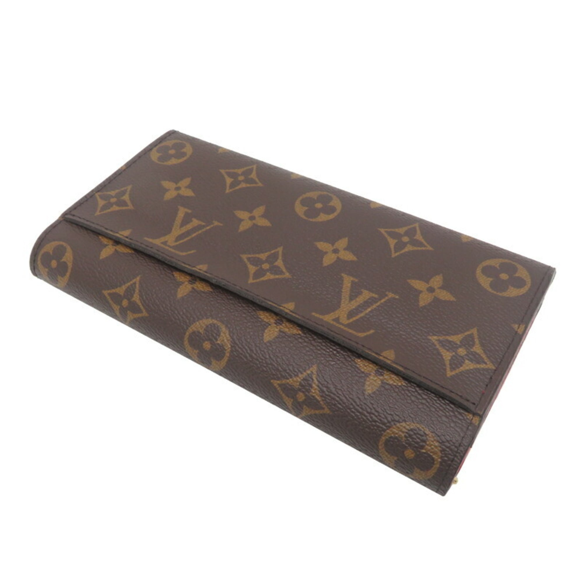 Louis Vuitton Monogram Brown Coquelicots Monogram Monogram Long Wallet (Bi-Fold) (Pre-Owned)