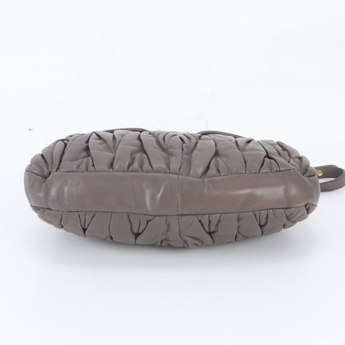Miu Miu Brown Leather Handbag Shoulder Bag Tote Bag (Pre-Owned)