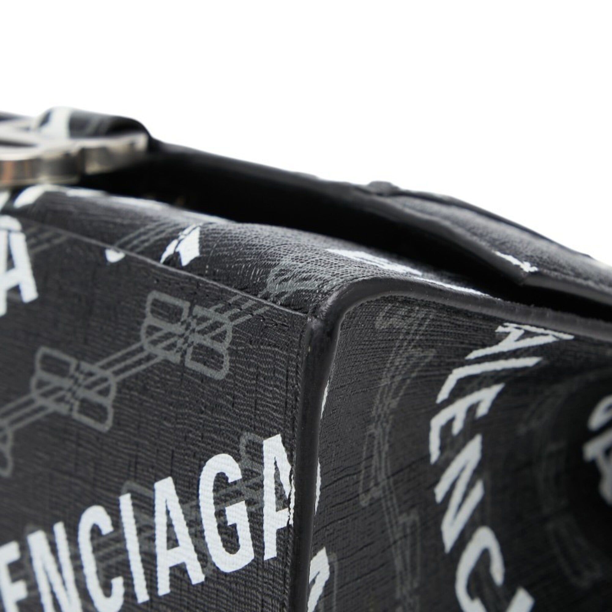 Balenciaga Black Pvc Leather Handbag Shoulder Bag (Pre-Owned)