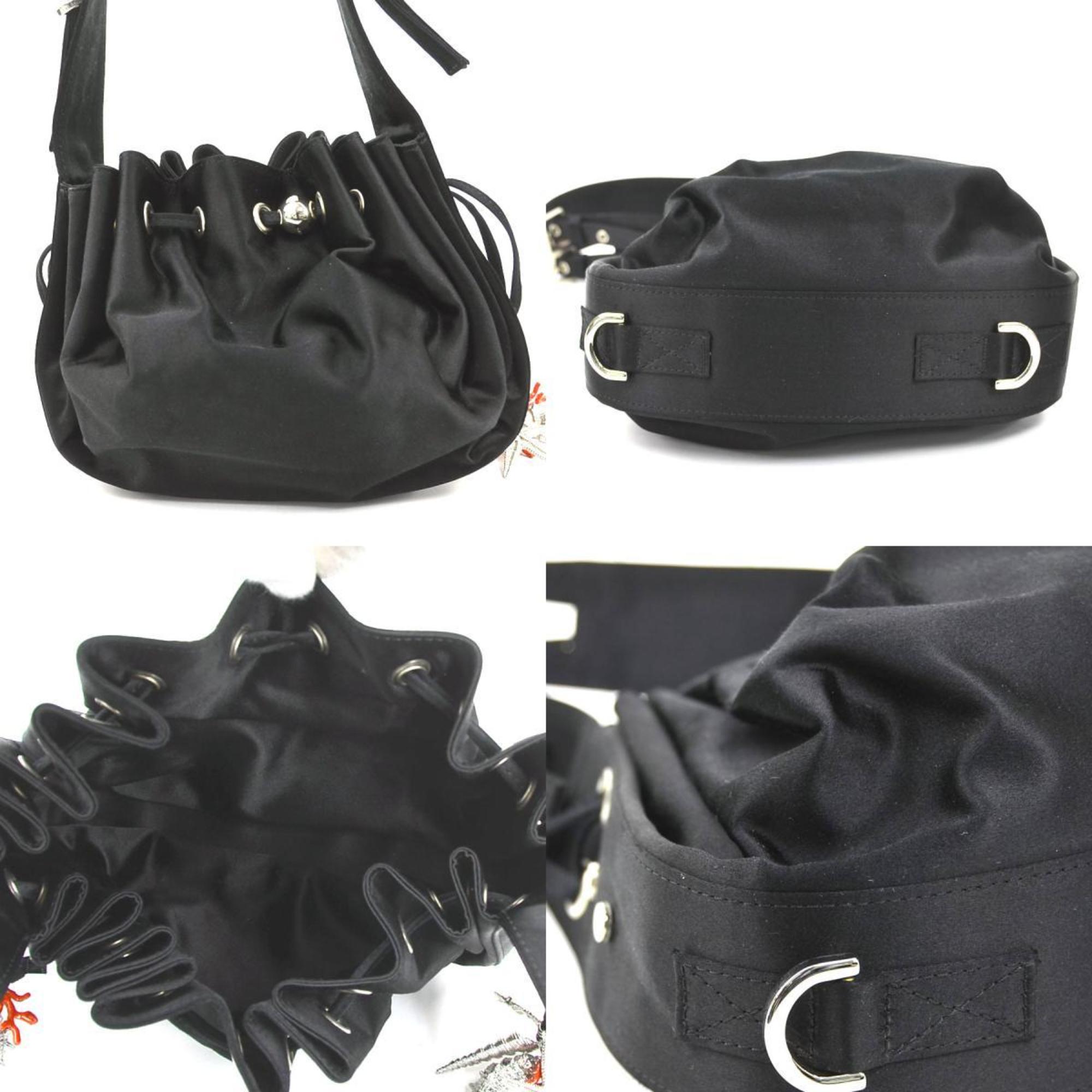 Givenchy Black Satin Shoulder Bag (Pre-Owned)