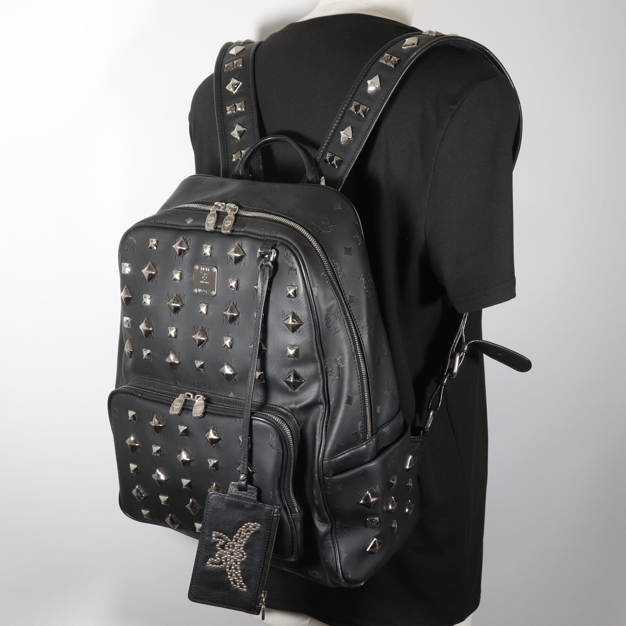 Mcm Black Pvc Backpack (Pre-Owned)