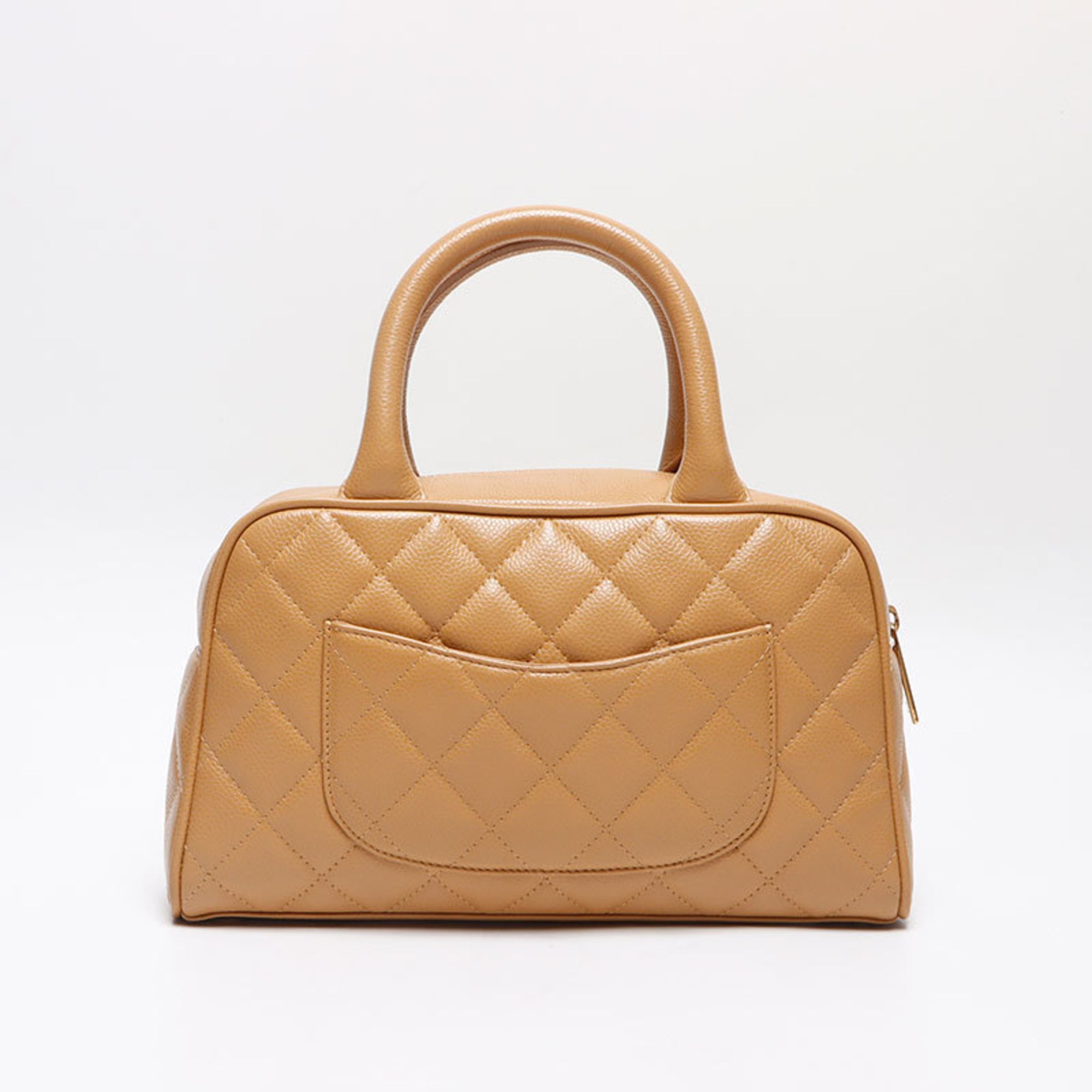Chanel Brown Grained Calfskin Boston Bag (Pre-Owned)