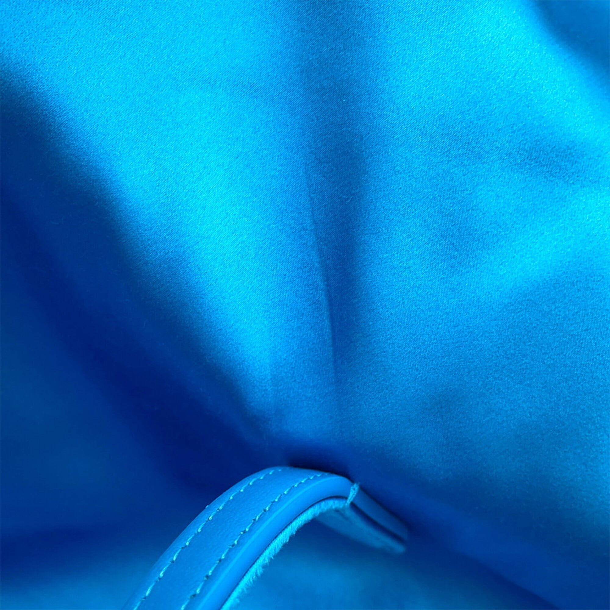 Balenciaga Blue Satin Leather Handbag Tote Bag (Pre-Owned)