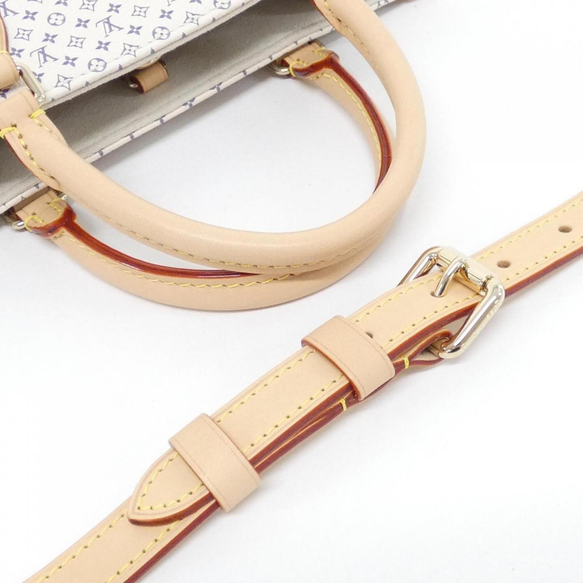 Louis Vuitton Azur Blue White Leather Handbag (Pre-Owned)