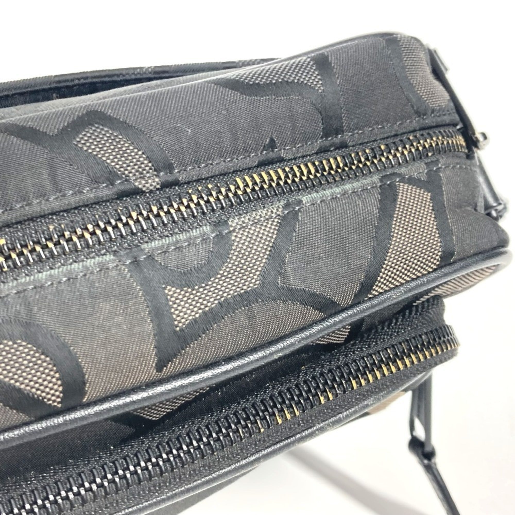 Burberry Black Gray Nylon Canvas Pochette Shoulder Bag (Pre-Owned)
