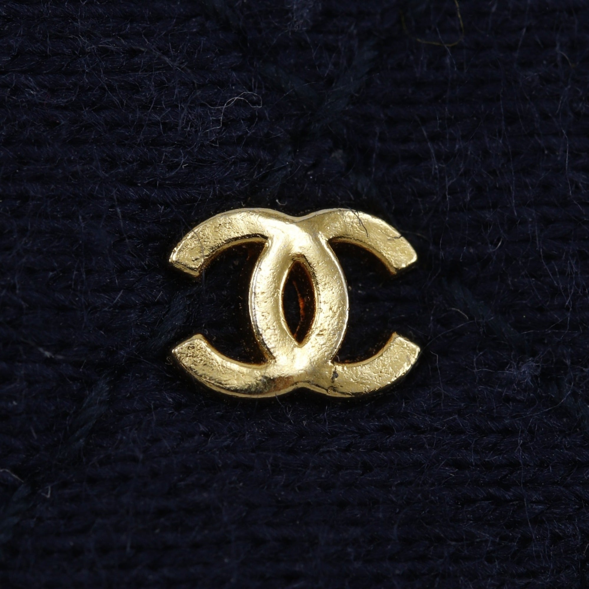 Chanel Navy Cotton Pouch (Pre-Owned)