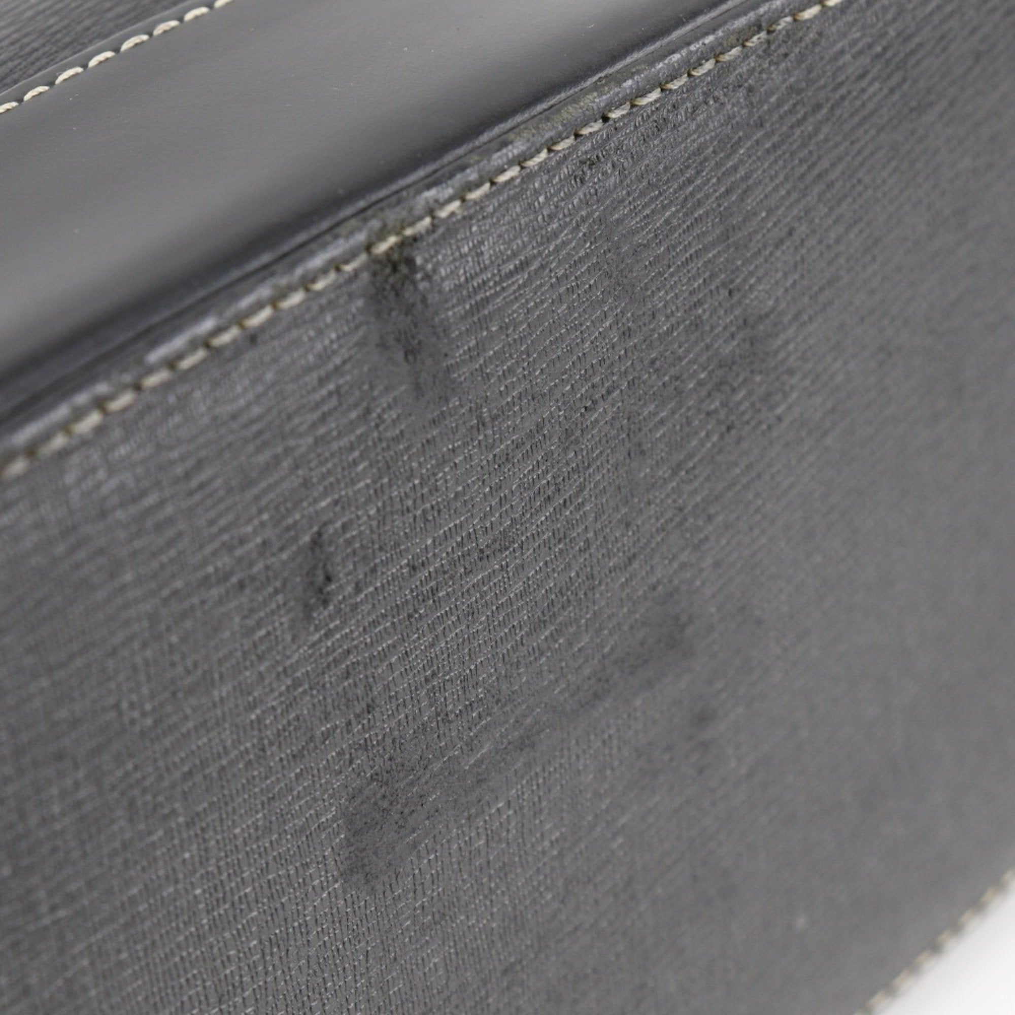 Burberry Black Leather Handbag Tote Bag (Pre-Owned)