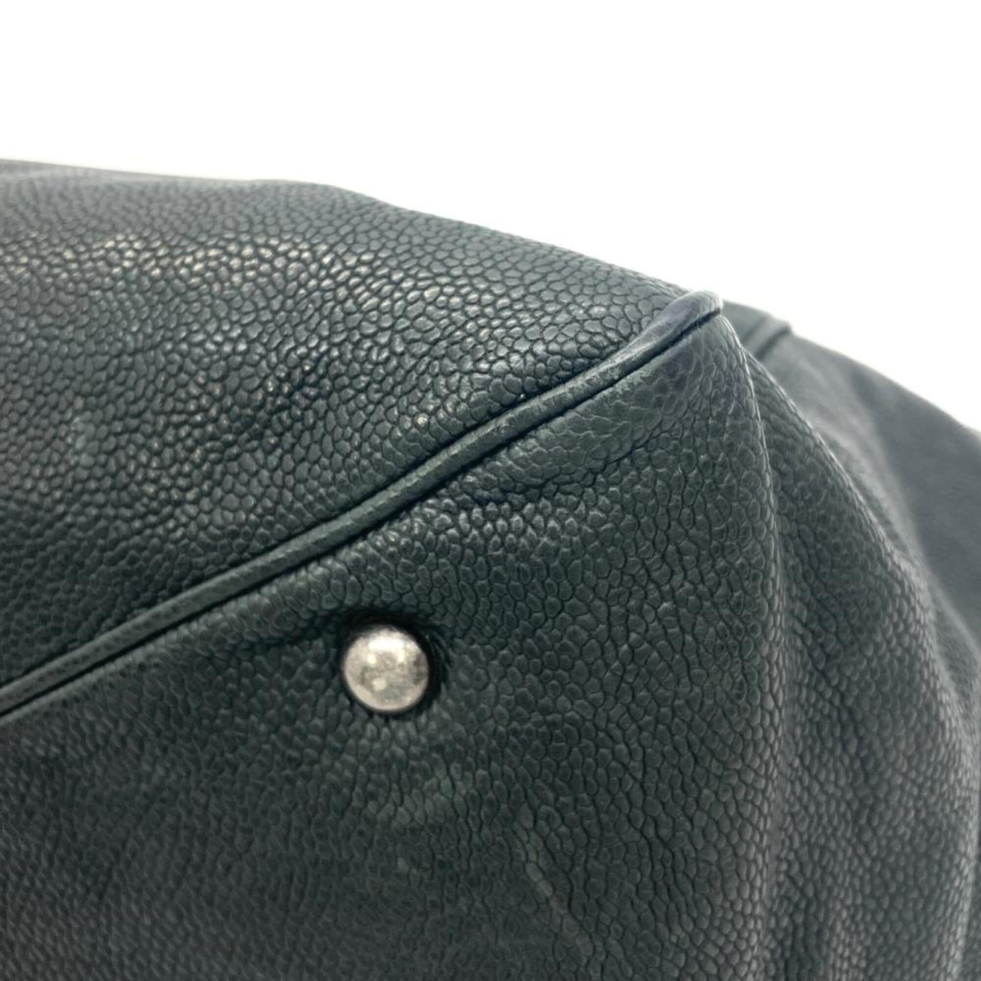 Chanel Black Grained Calfskin Tote Bag (Pre-Owned)