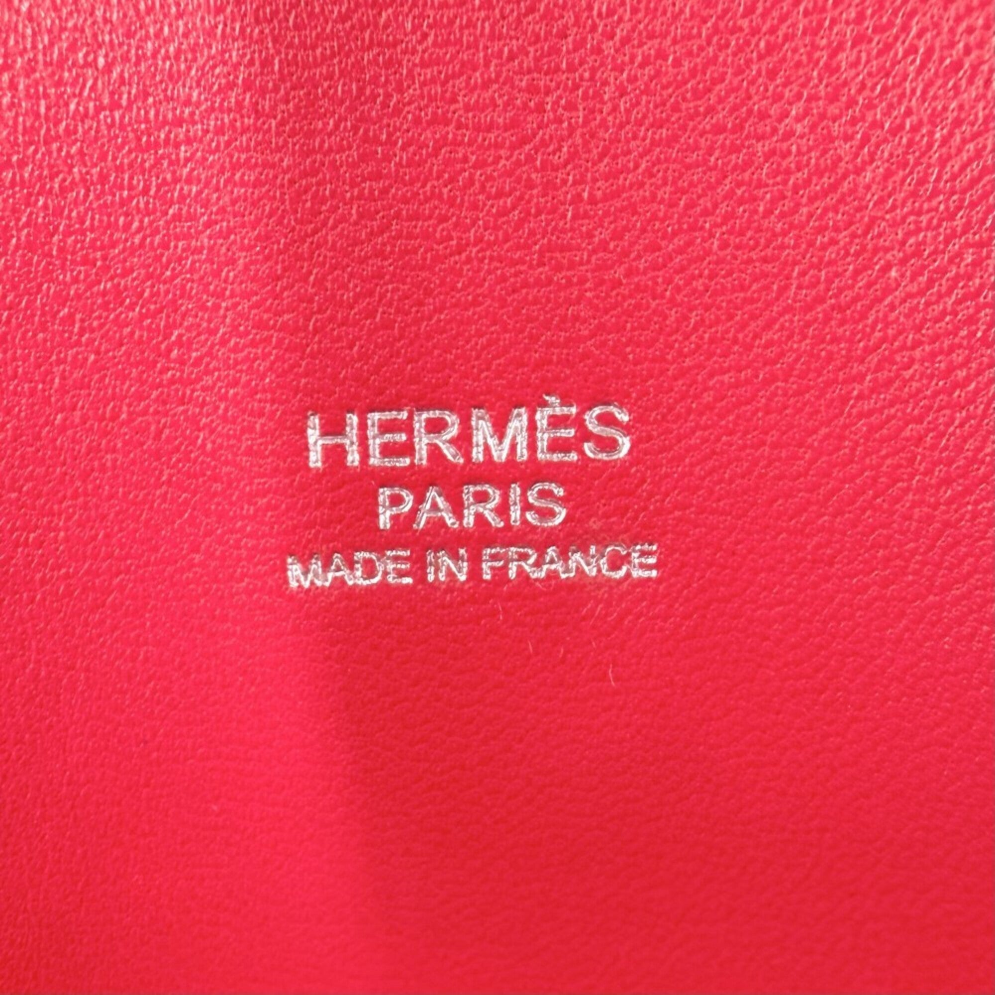 Hermes Red Color Leather Handbag Shoulder Bag (Pre-Owned)