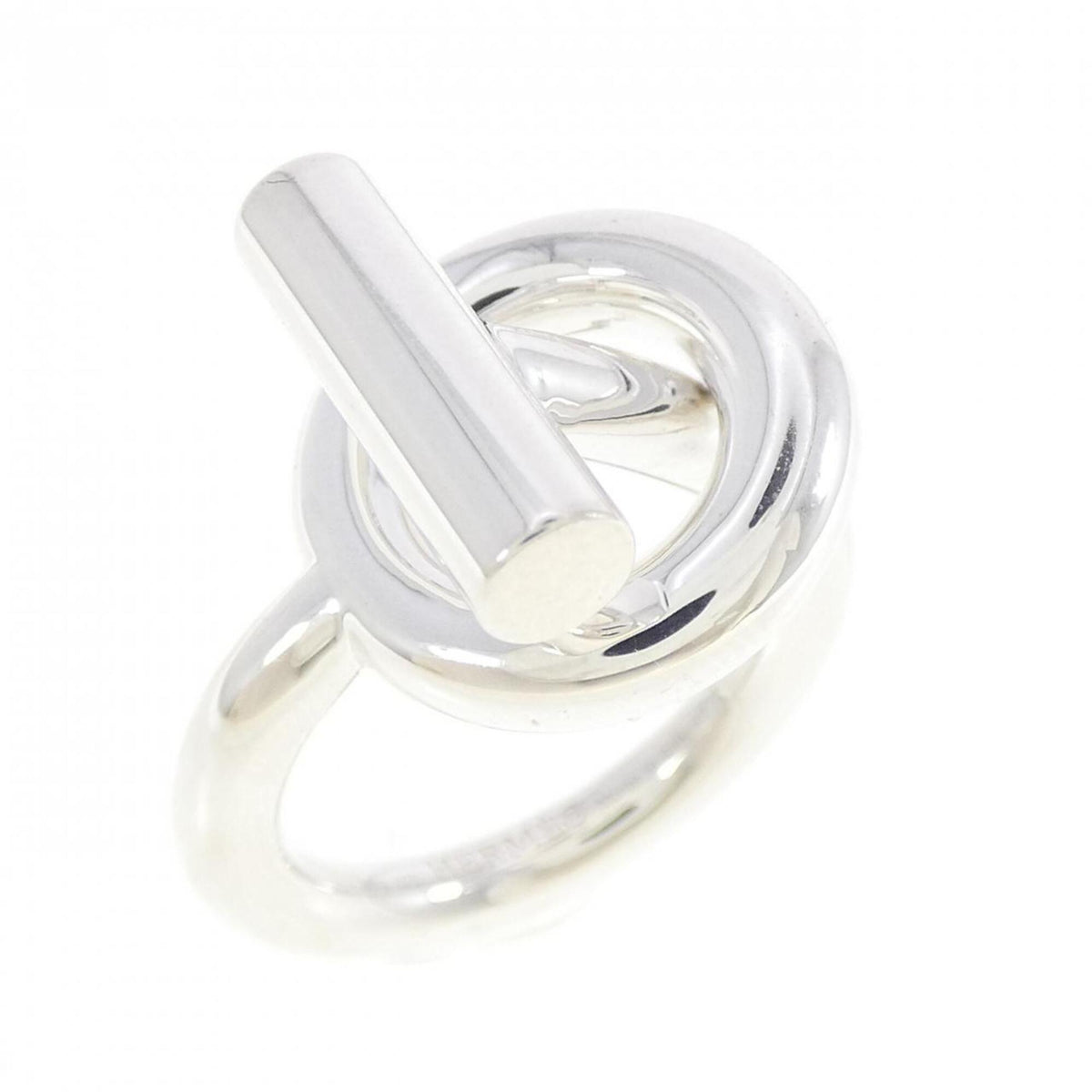 Hermes Silver 925 Band Ring (Pre-Owned)