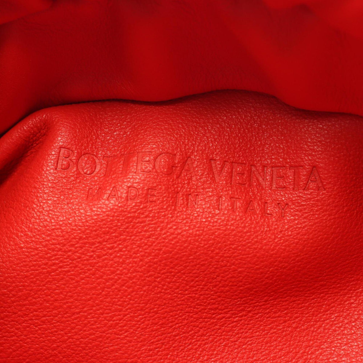 Bottega Veneta Red Color Leather Handbag Pouch Shoulder Bag (Pre-Owned)