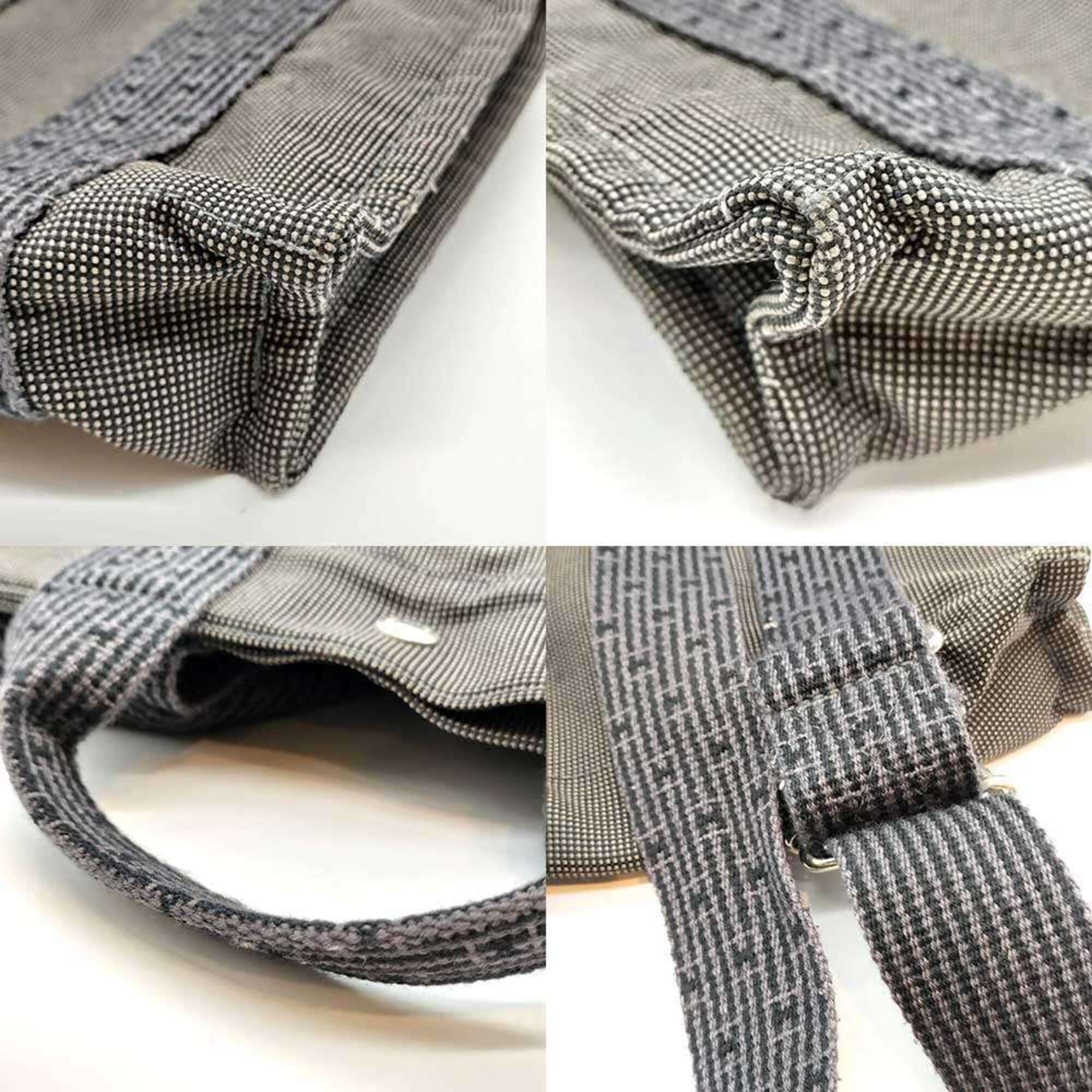 Hermes Her Line Gray Canvas Backpack (Pre-Owned)
