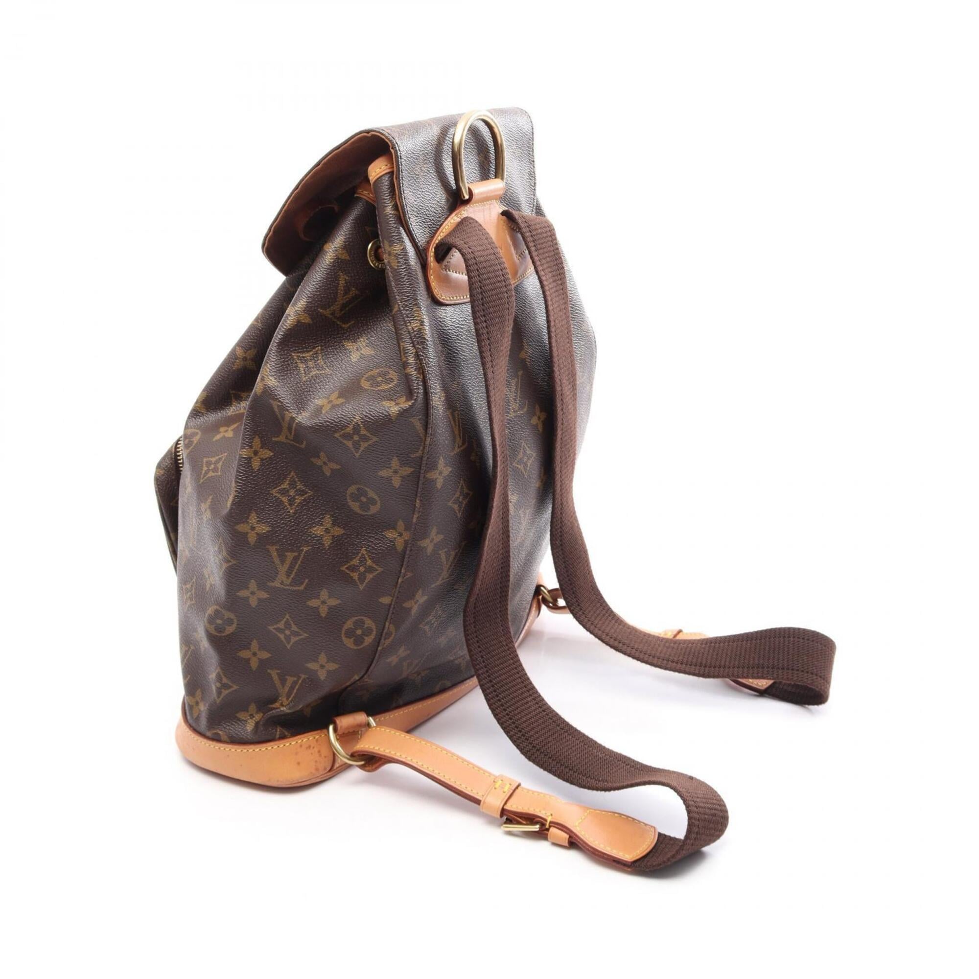 Louis Vuitton Brown Monogram Coated Canvas Backpack (Pre-Owned)