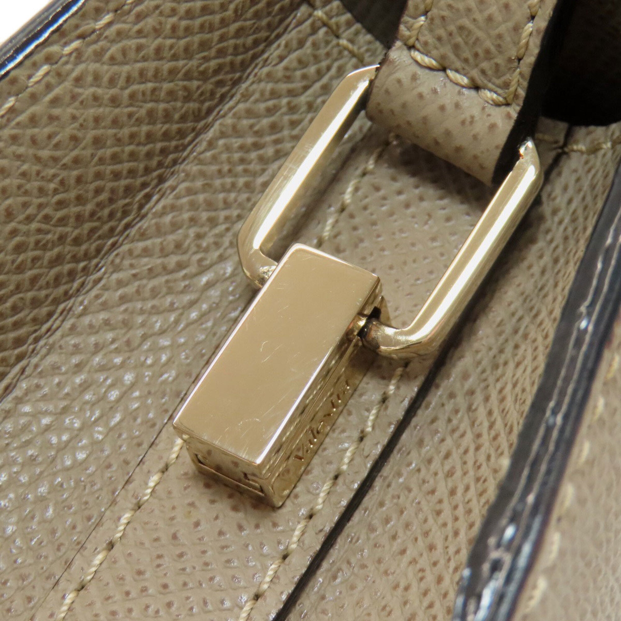 Valextra Grayish Leather Handbag (Pre-Owned)