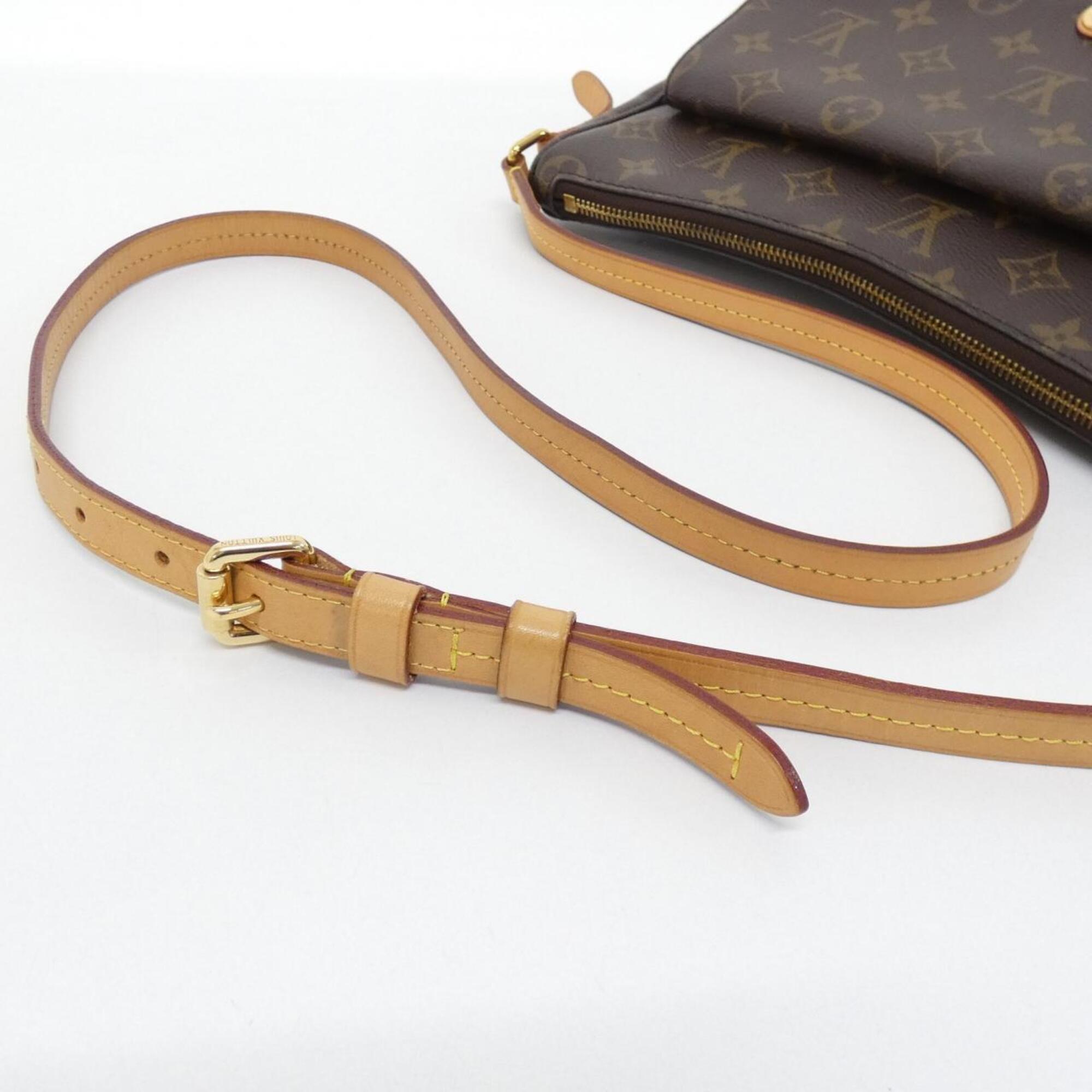 Louis Vuitton Brown Coated Canvas Shoulder Bag (Pre-Owned)