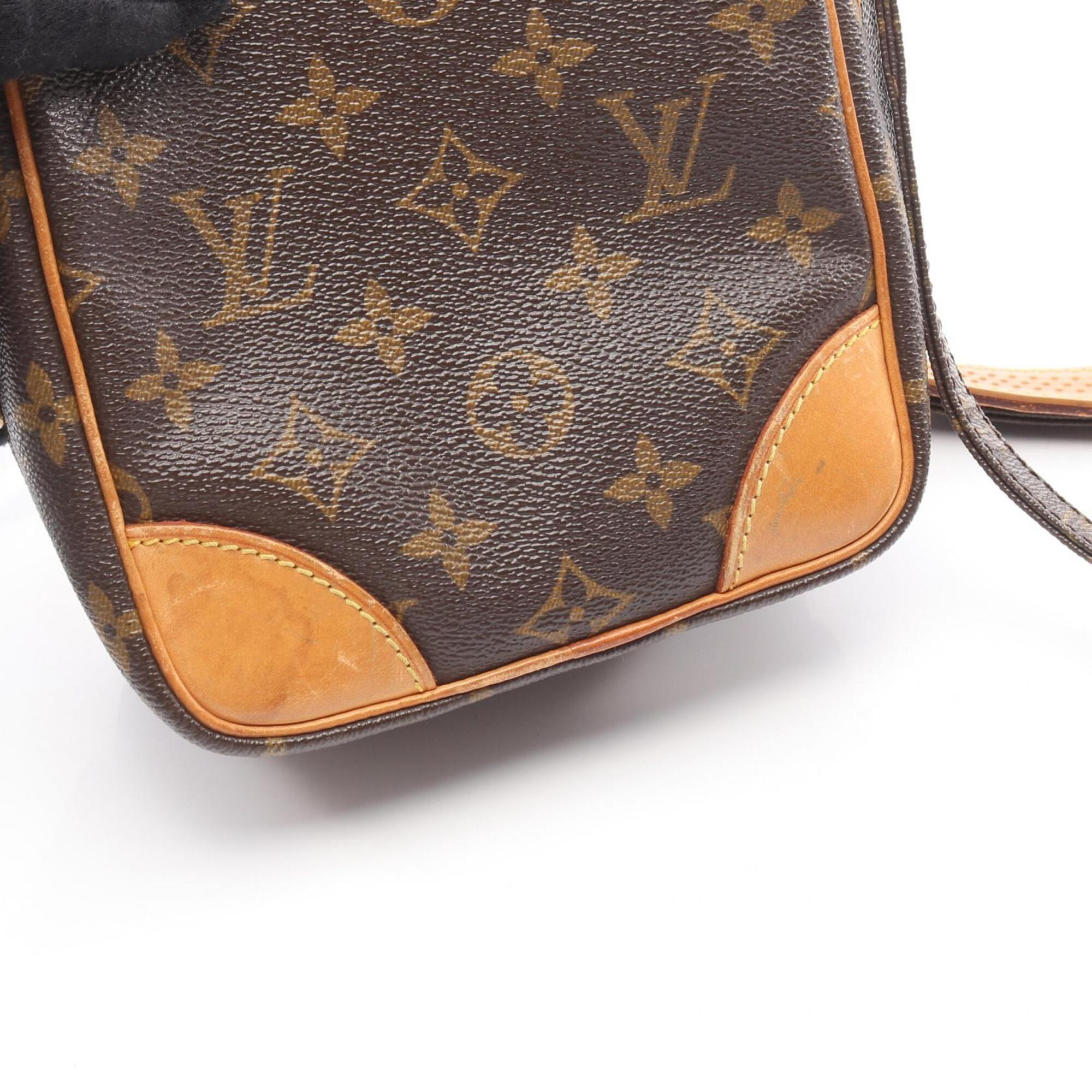 Louis Vuitton Brown Monogram Coated Canvas Leather Handbag Shoulder Bag (Pre-Owned)