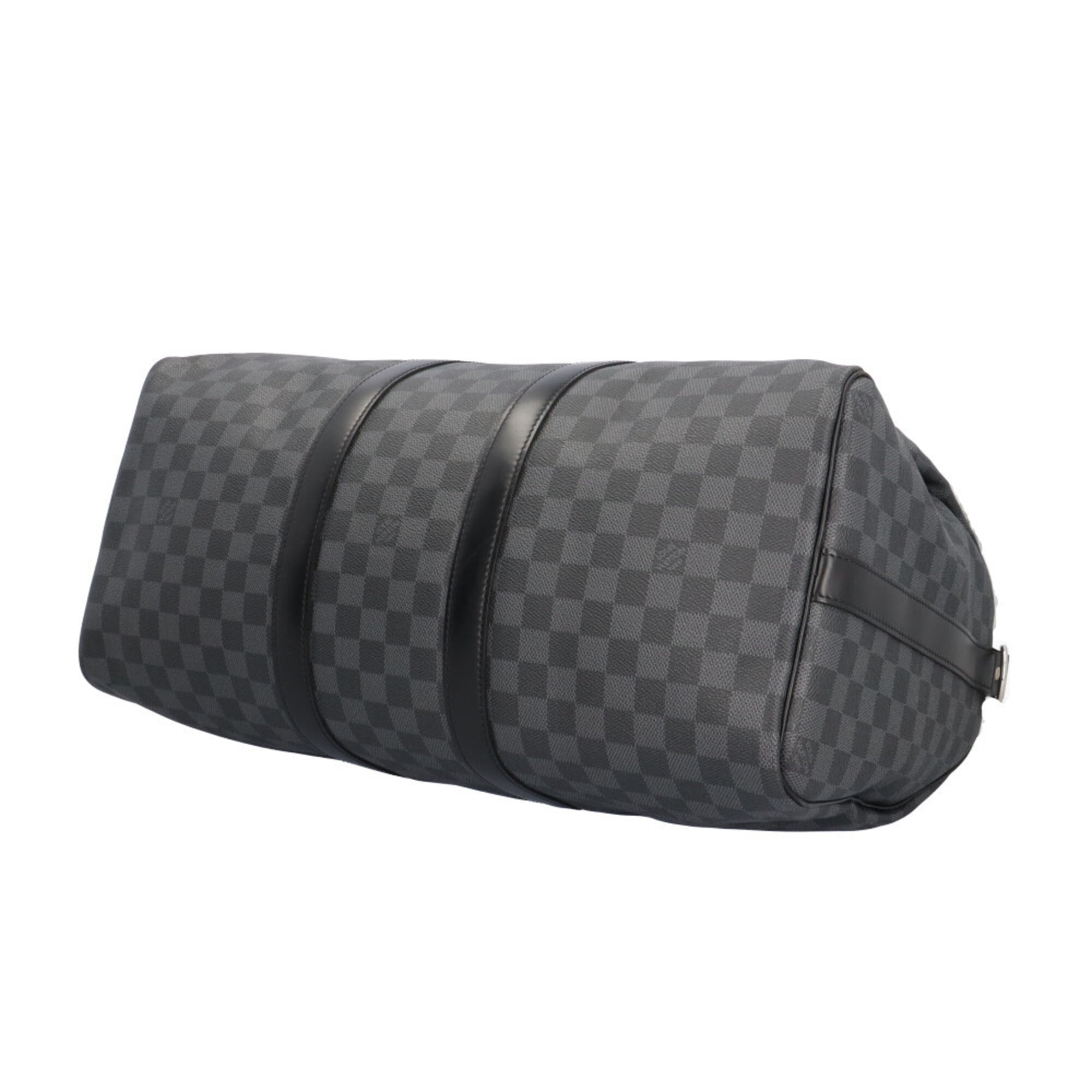 Louis Vuitton Damier Graphite Black Gray Damier Graphite Boston Bag (Pre-Owned)