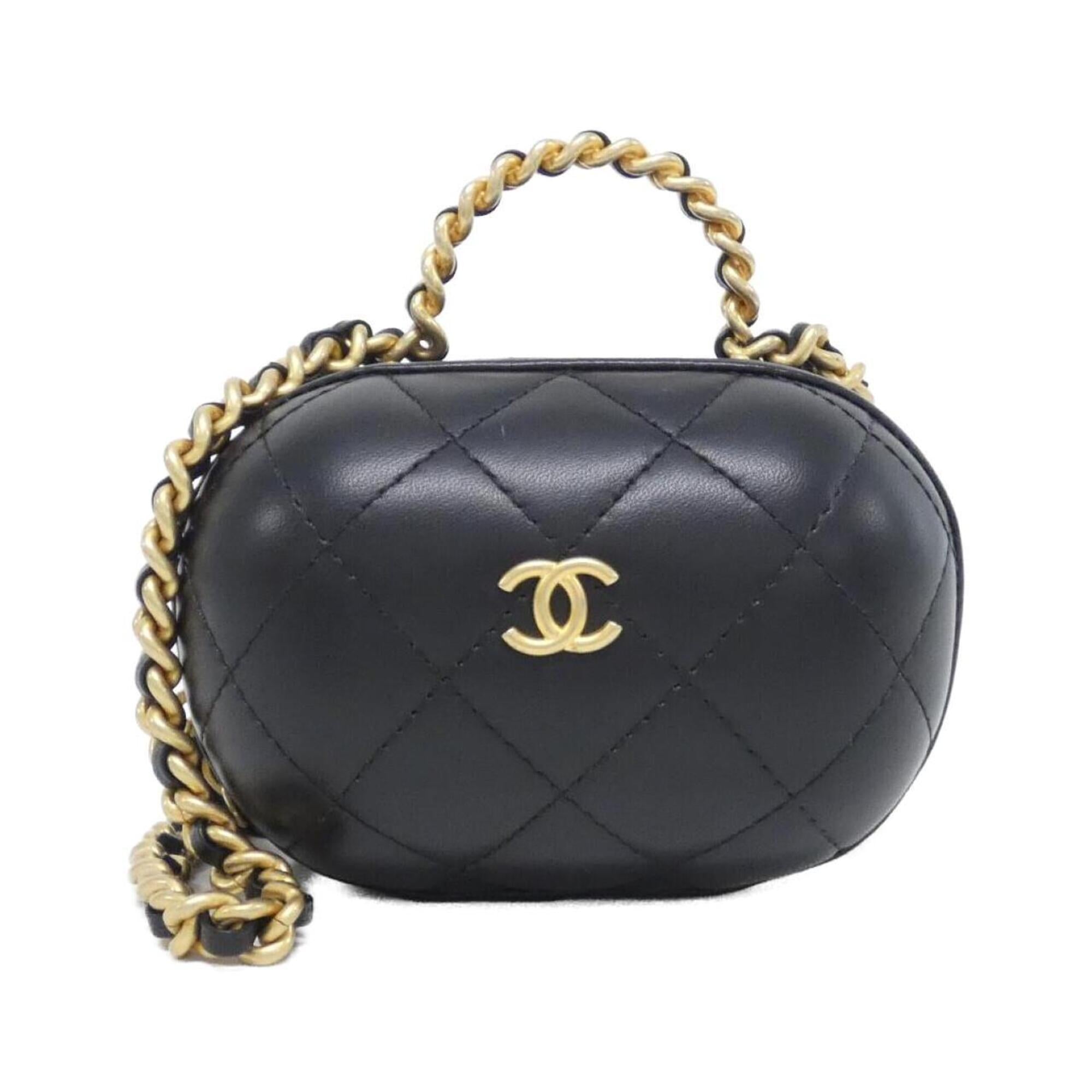 Chanel Black Leather Handbag (Pre-Owned)