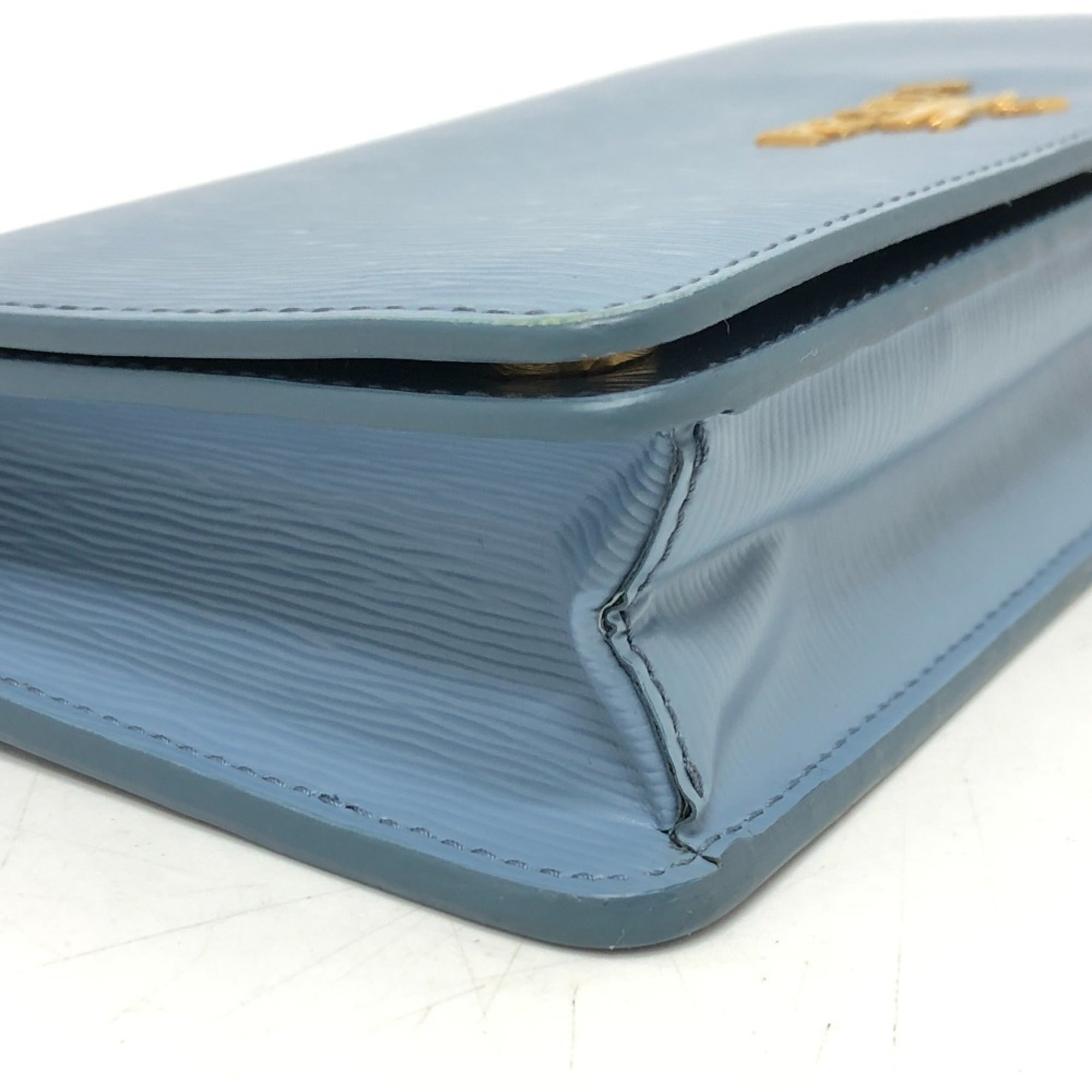 Prada Blue Leather Shoulder Bag (Pre-Owned)