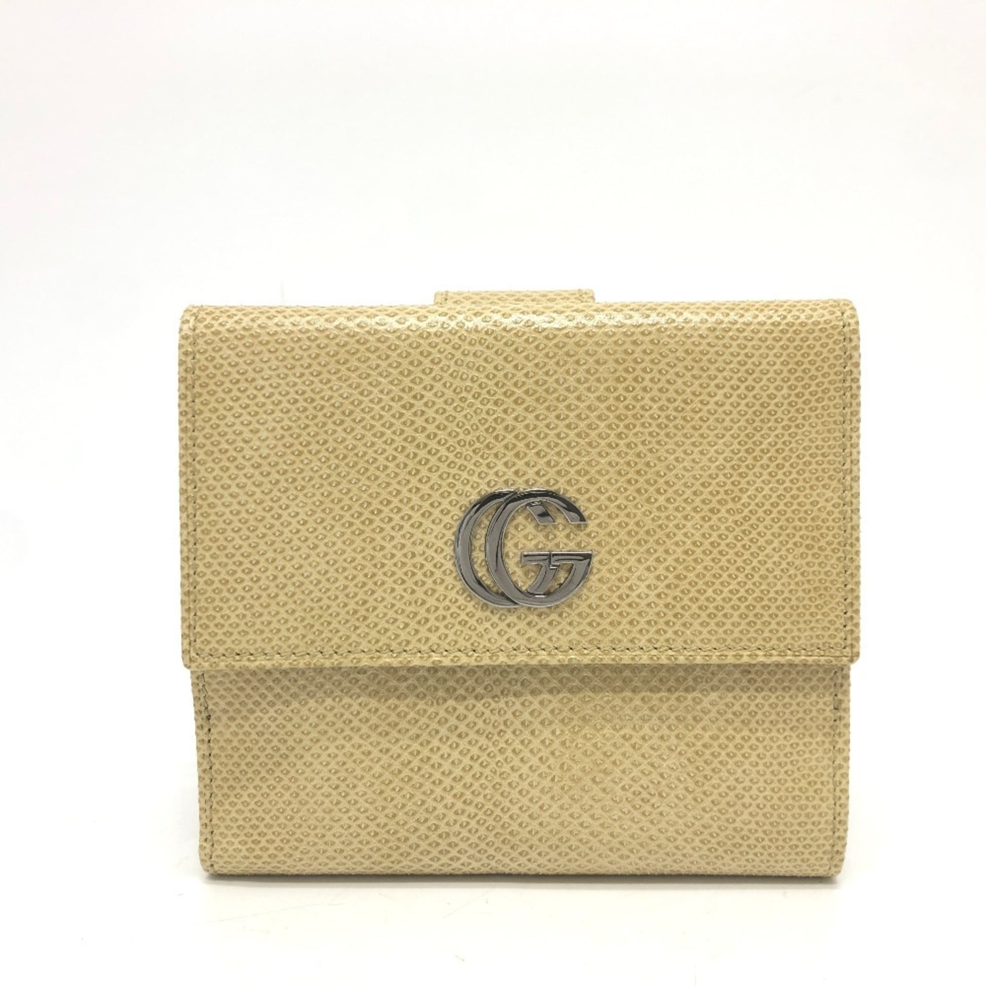 Gucci Beige Leather Wallet (Bi-Fold) (Pre-Owned)