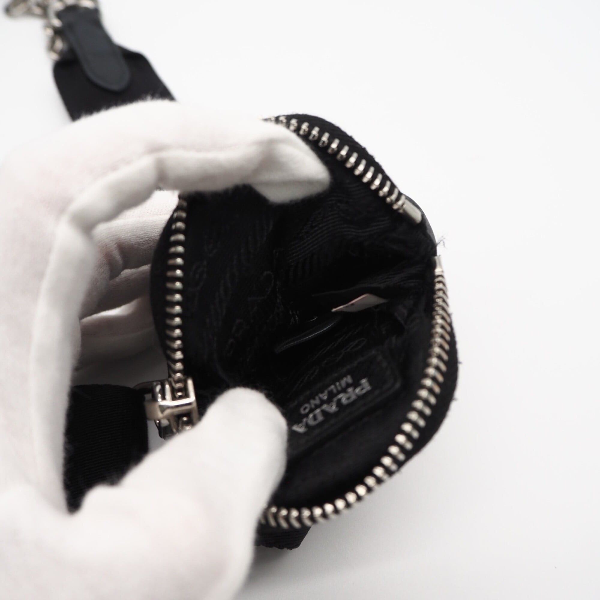 Prada Black Nylon Pouch Shoulder Bag (Pre-Owned)