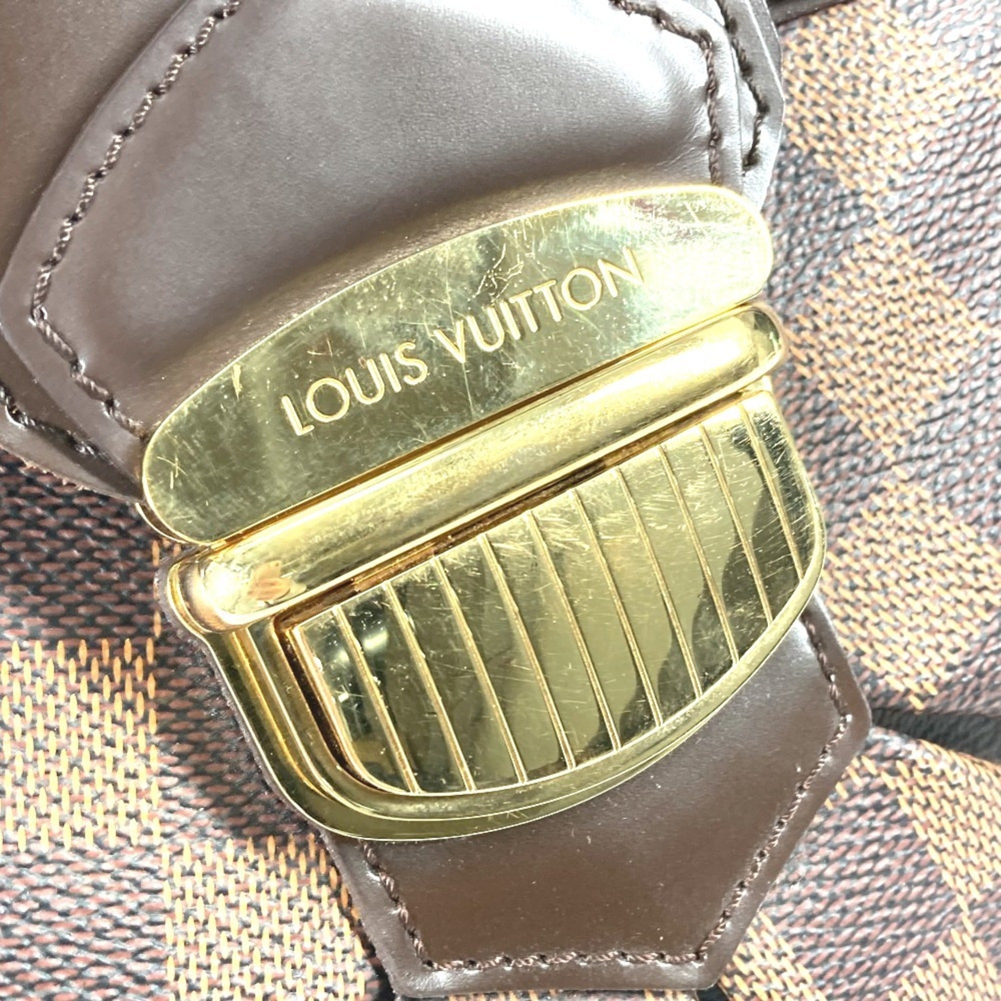 Louis Vuitton Brown Damier Canvas Ebene Damier Canvas Handbag Shoulder Bag Tote Bag (Pre-Owned)