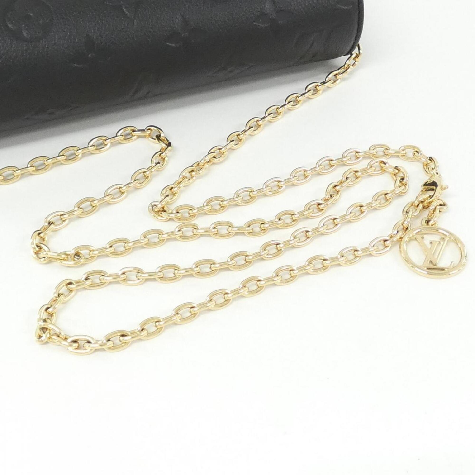 Louis Vuitton Black Leather Chain/Shoulder Wallet (Pre-Owned)