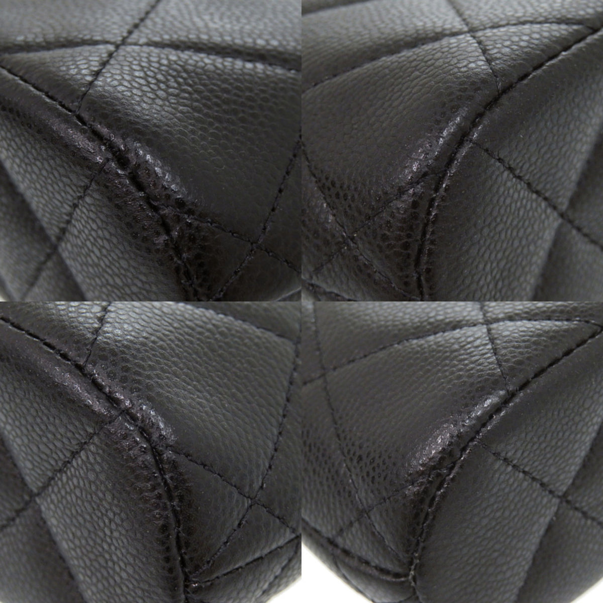 Chanel Black Grained Calfskin Shoulder Bag (Pre-Owned)