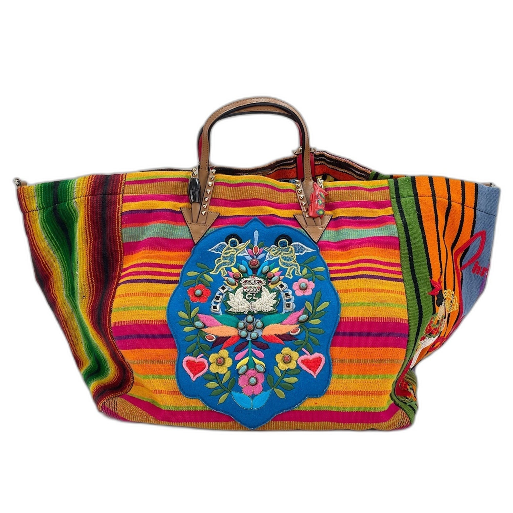 Christian Louboutin Multi-Color Canvas Tote Bag (Pre-Owned)