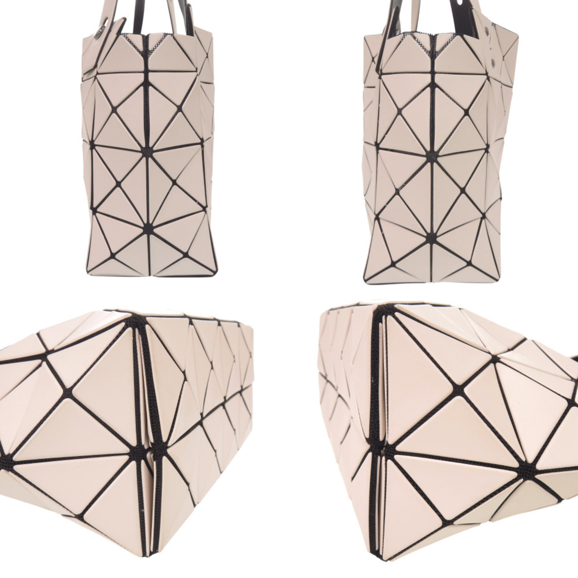 Issey Miyake Beige White Polyester Pvc Tote Bag (Pre-Owned)