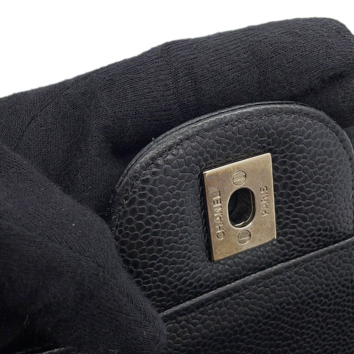 Chanel Matelasse Black Grained Calfskin Handbag Shoulder Bag (Pre-Owned)