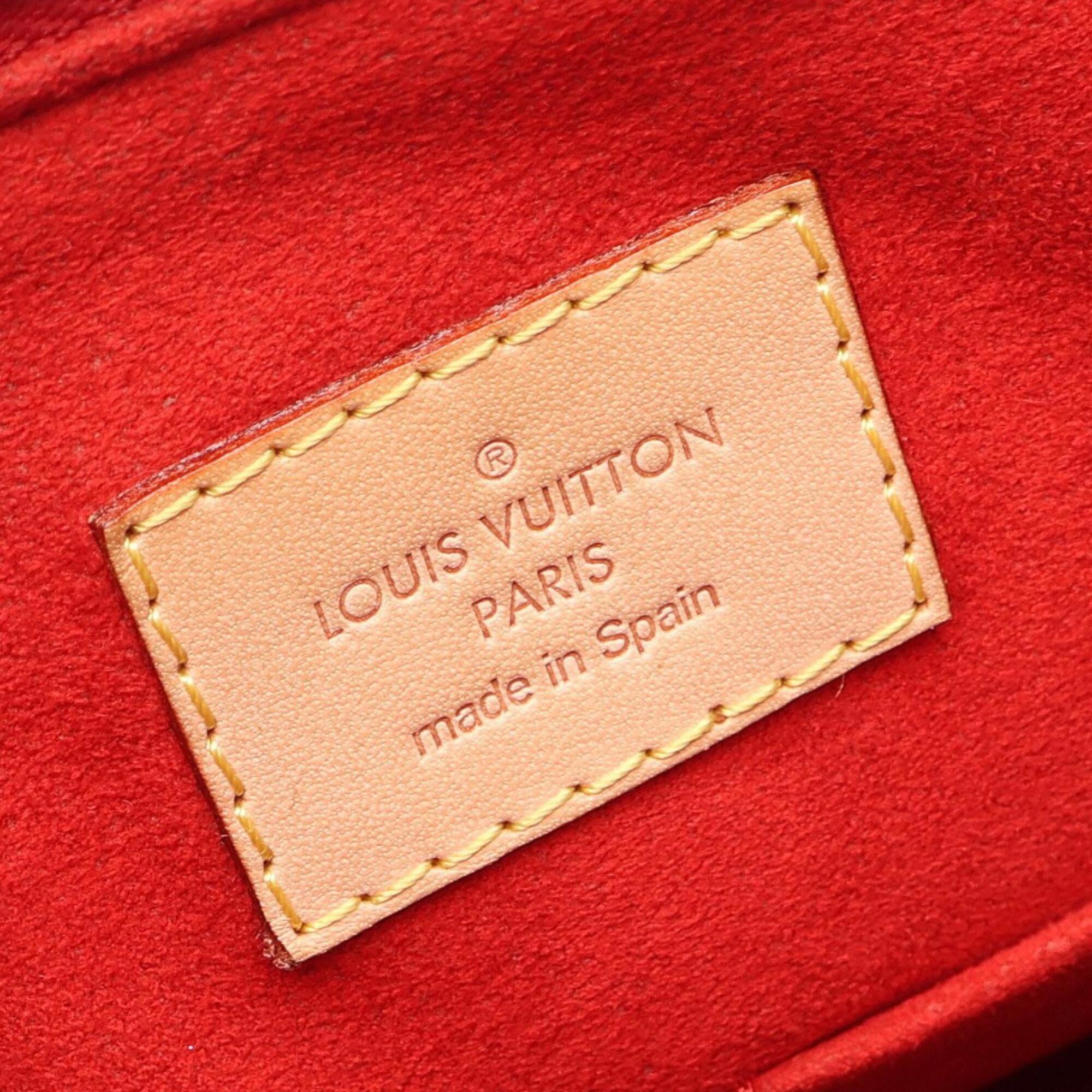 Louis Vuitton Brown Monogram Red Color Coated Canvas Handbag (Pre-Owned)