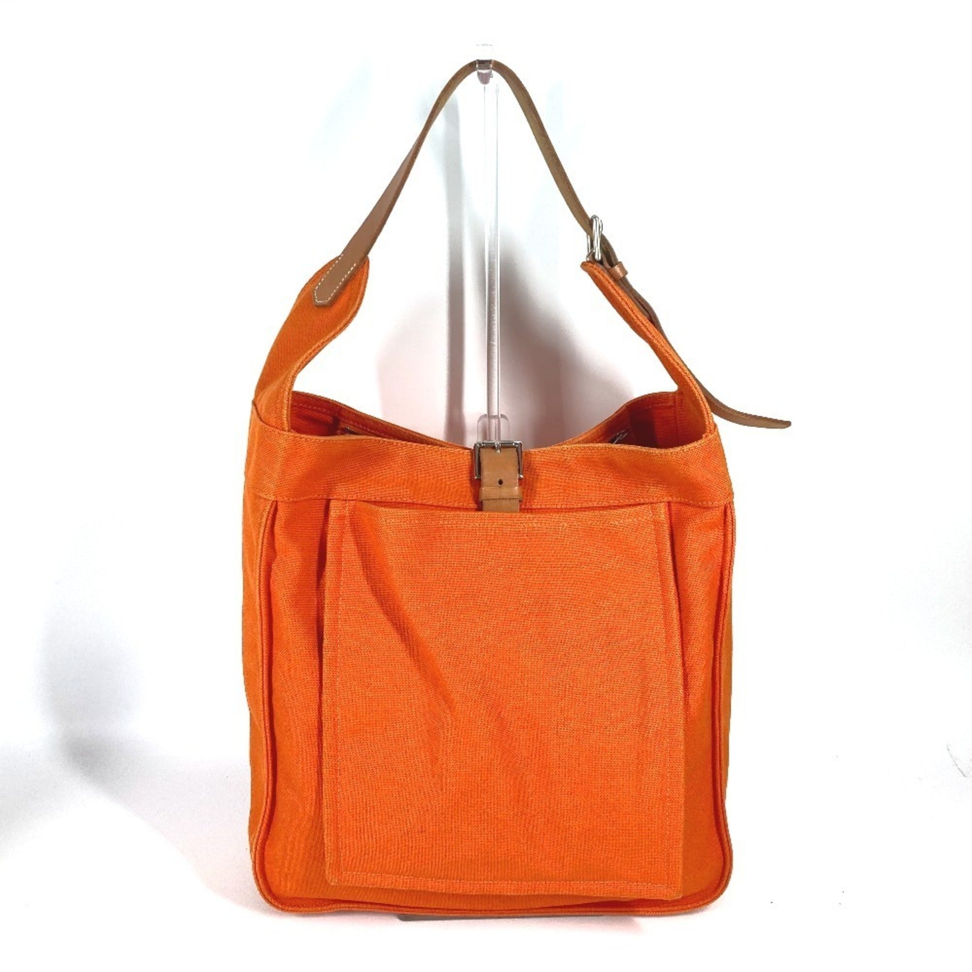 Hermes Marwari Orange Canvas Shoulder Bag (Pre-Owned)