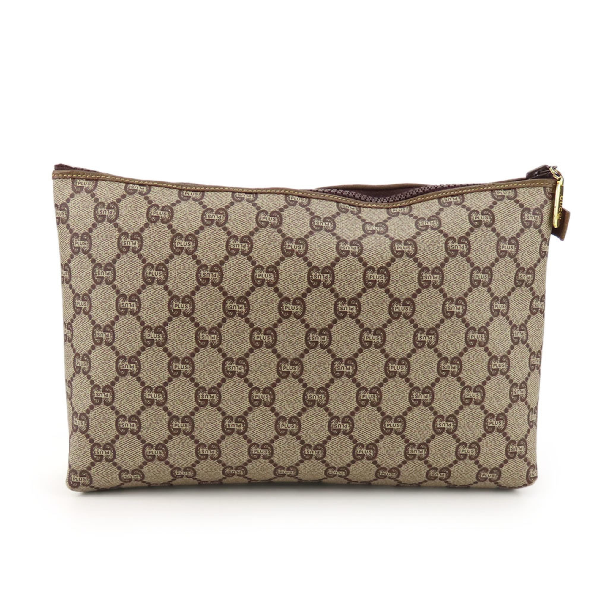 Gucci Beige Gg Plus Clutch Bag Pouch (Pre-Owned)