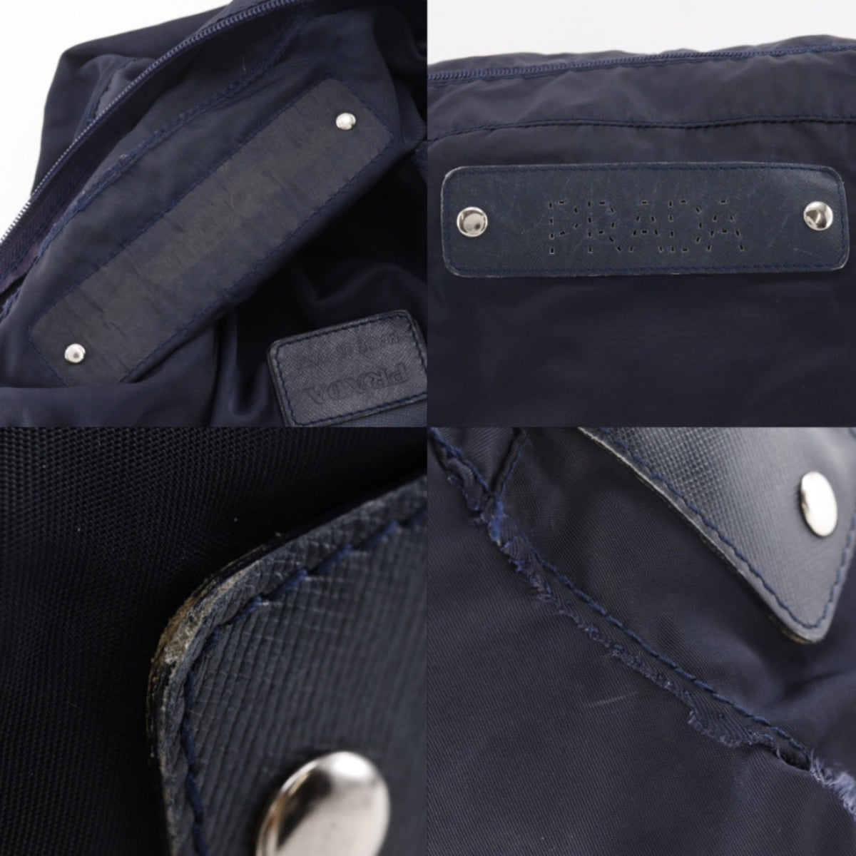 Prada Navy Nylon Shoulder Bag (Pre-Owned)