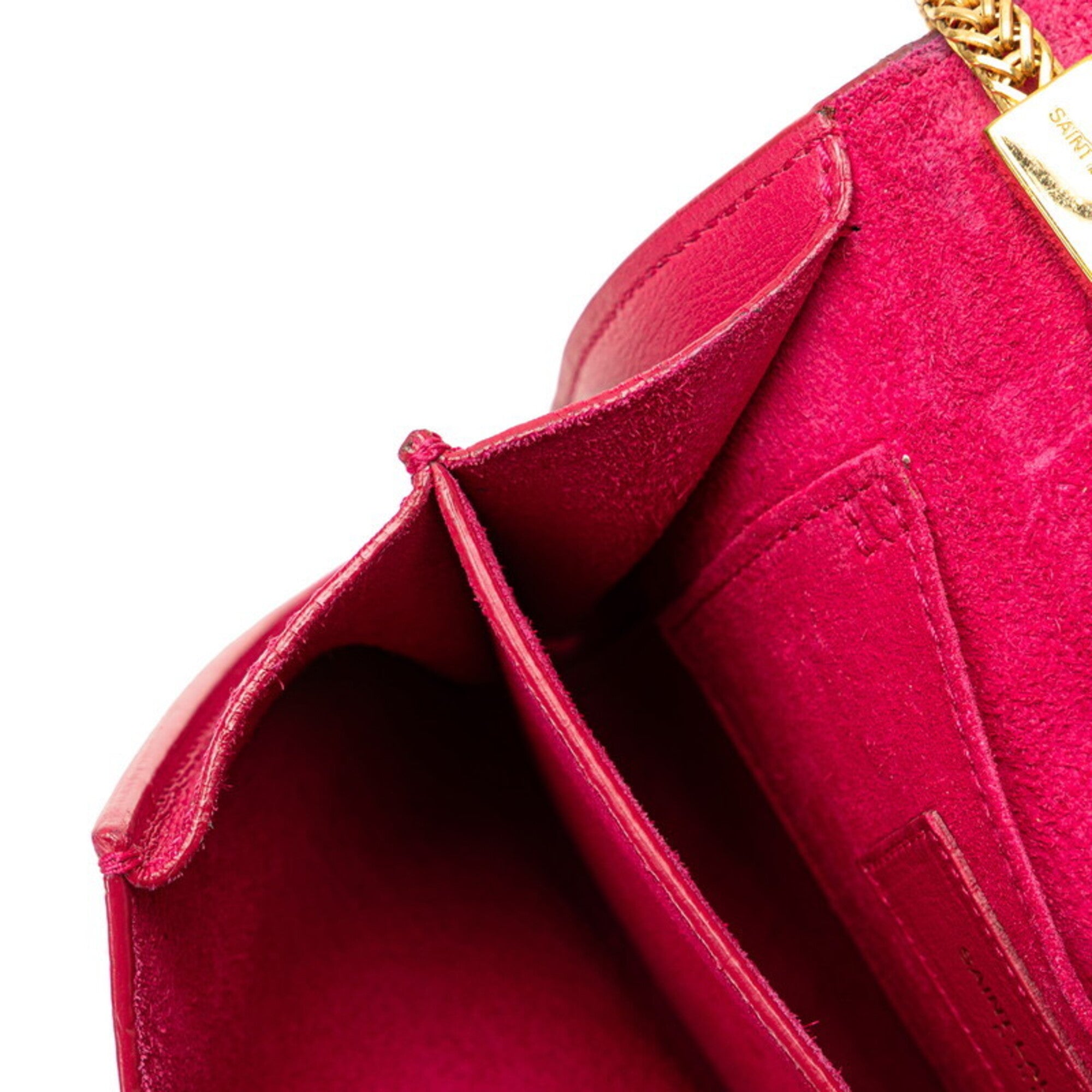 Saint Laurent Gold Pink Leather Shoulder Bag (Pre-Owned)