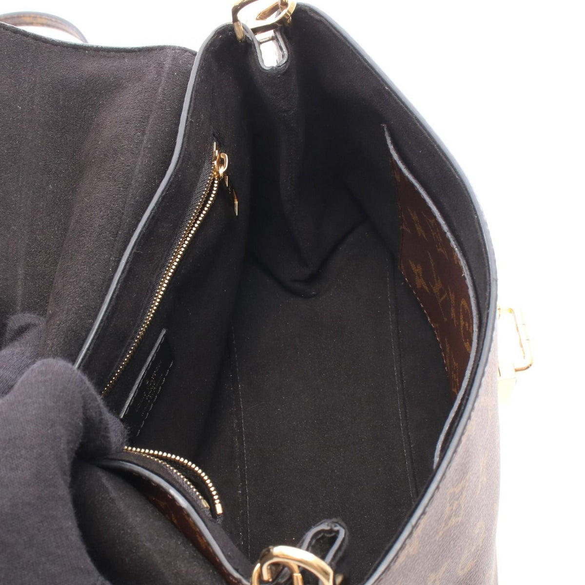 Louis Vuitton Black Brown Noir Coated Canvas Leather Handbag (Pre-Owned)