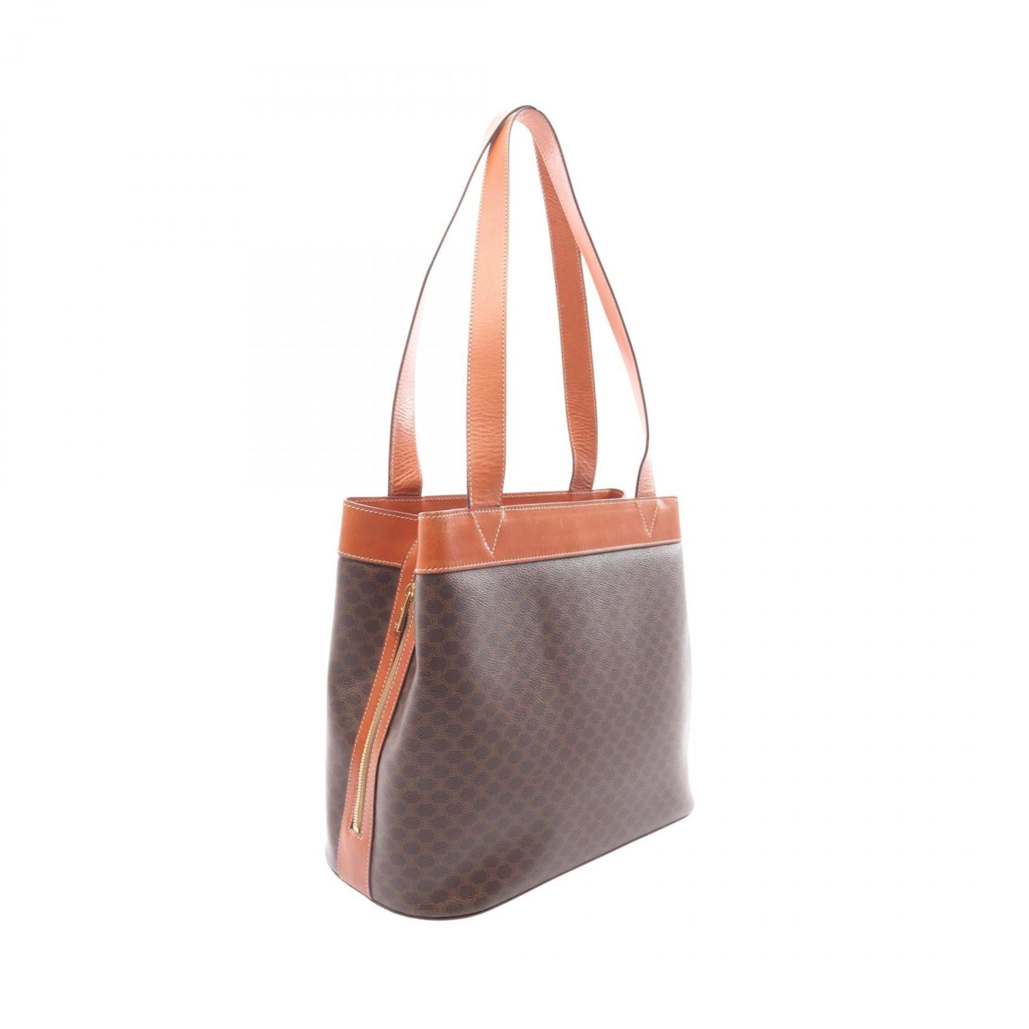 Celine Brown Coated Canvas Handbag Tote Bag (Pre-Owned)