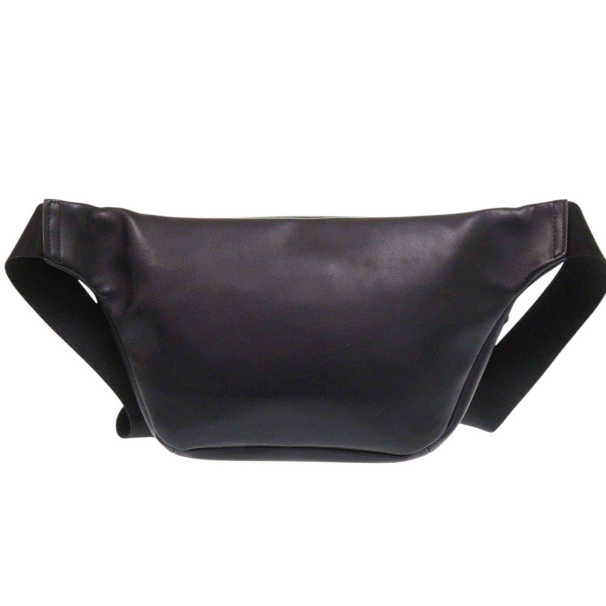 Fendi Black Red Color Leather Fanny Pack Sling Bag (Pre-Owned)
