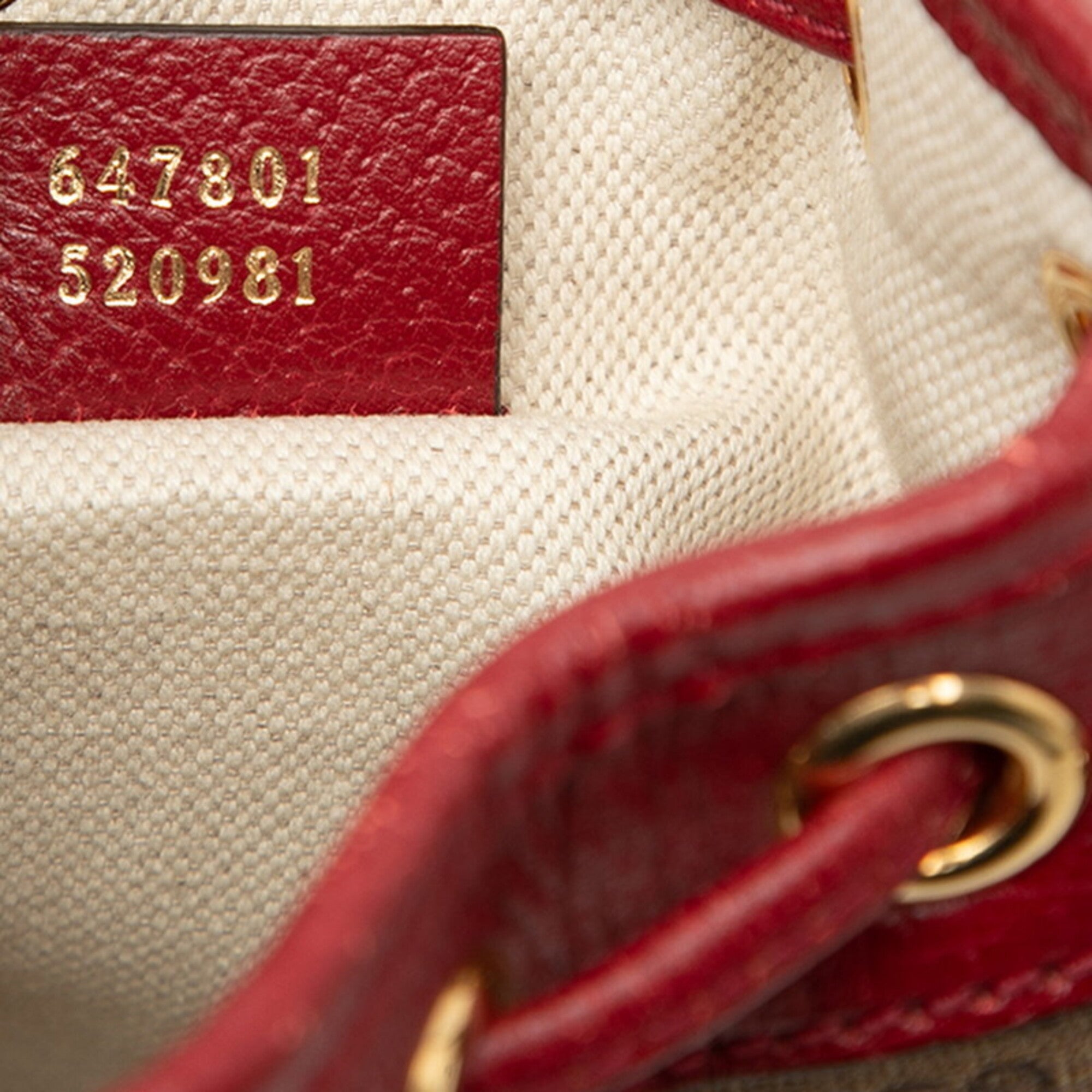 Gucci Brown Red Color Pvc Leather Shoulder Bag (Pre-Owned)