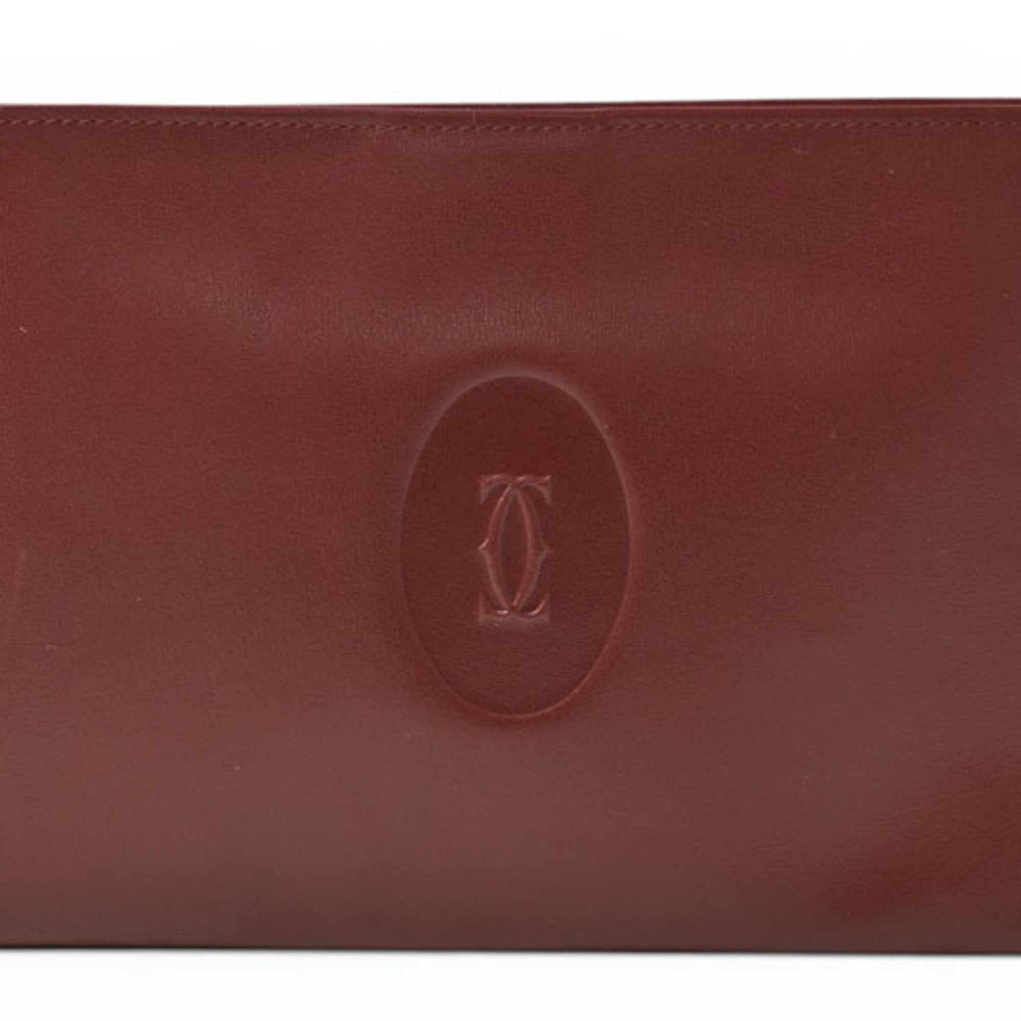 Cartier Bordeaux Leather Pouch (Pre-Owned)
