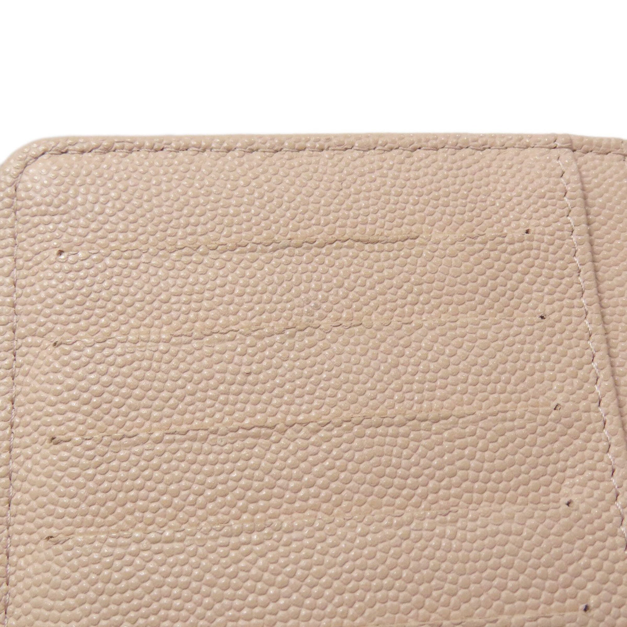 Chanel Beige Long Wallet (Bi-Fold) (Pre-Owned)