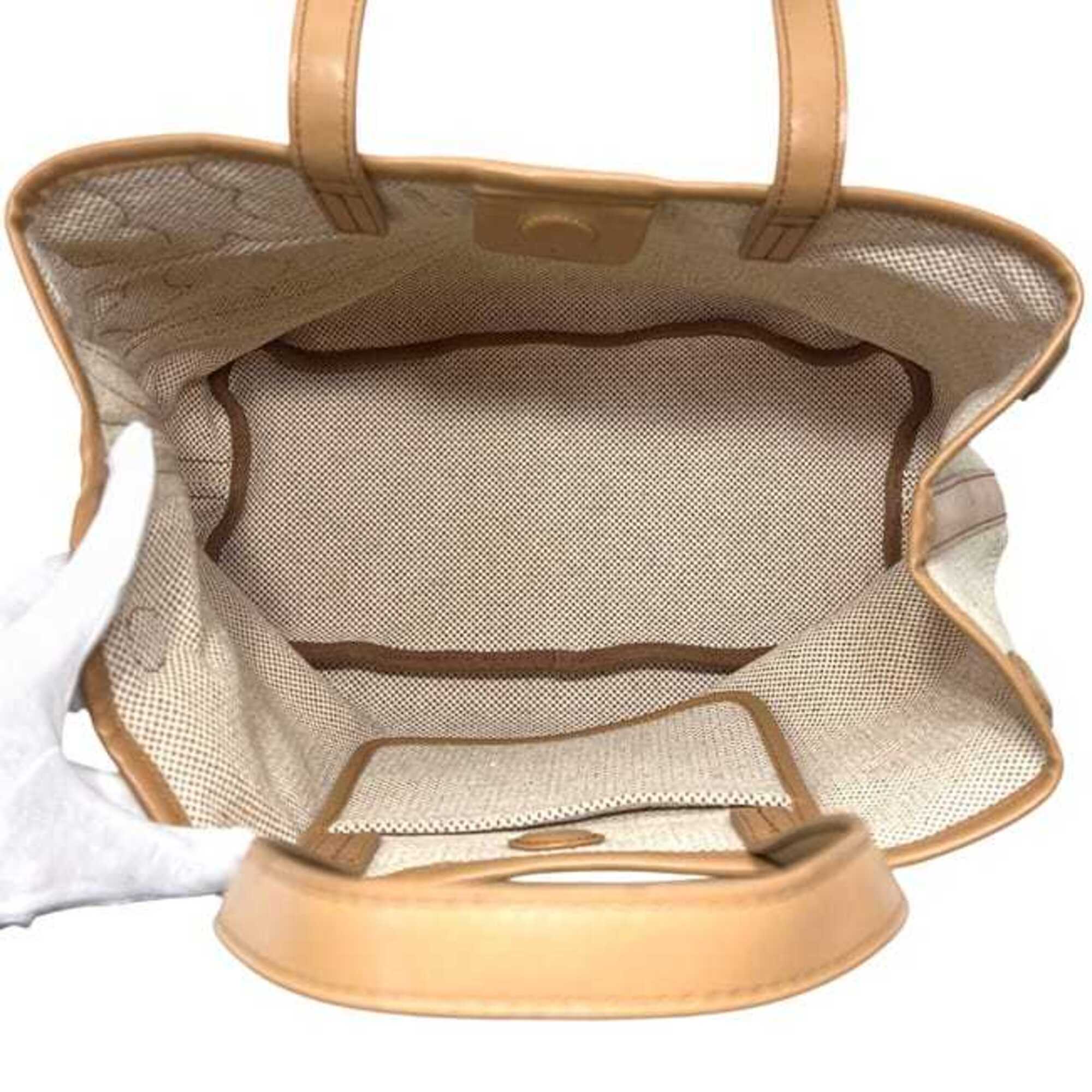 Tory Burch Beige Canvas Tote Bag (Pre-Owned)