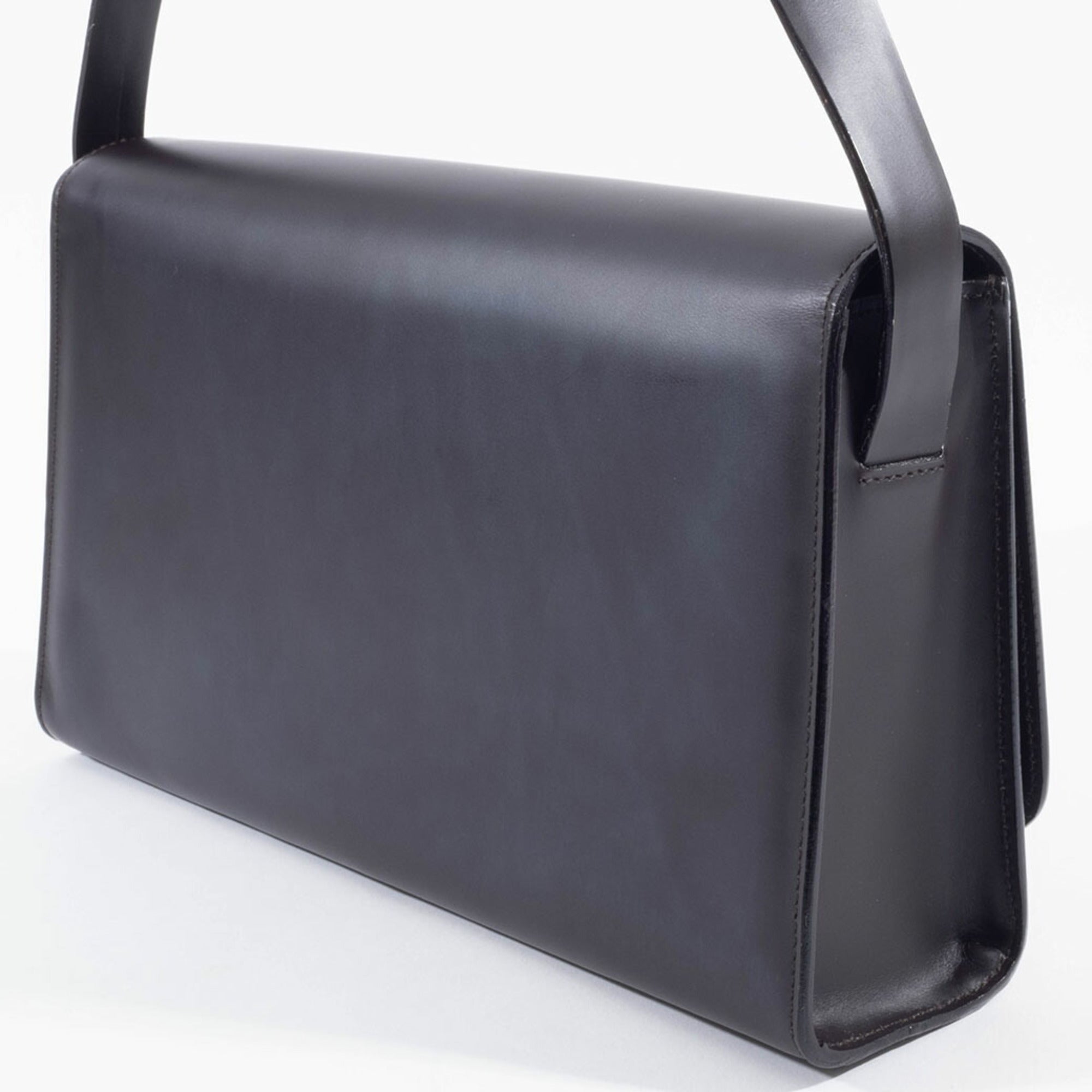 Gucci Dark Brown Leather Shoulder Bag (Pre-Owned)