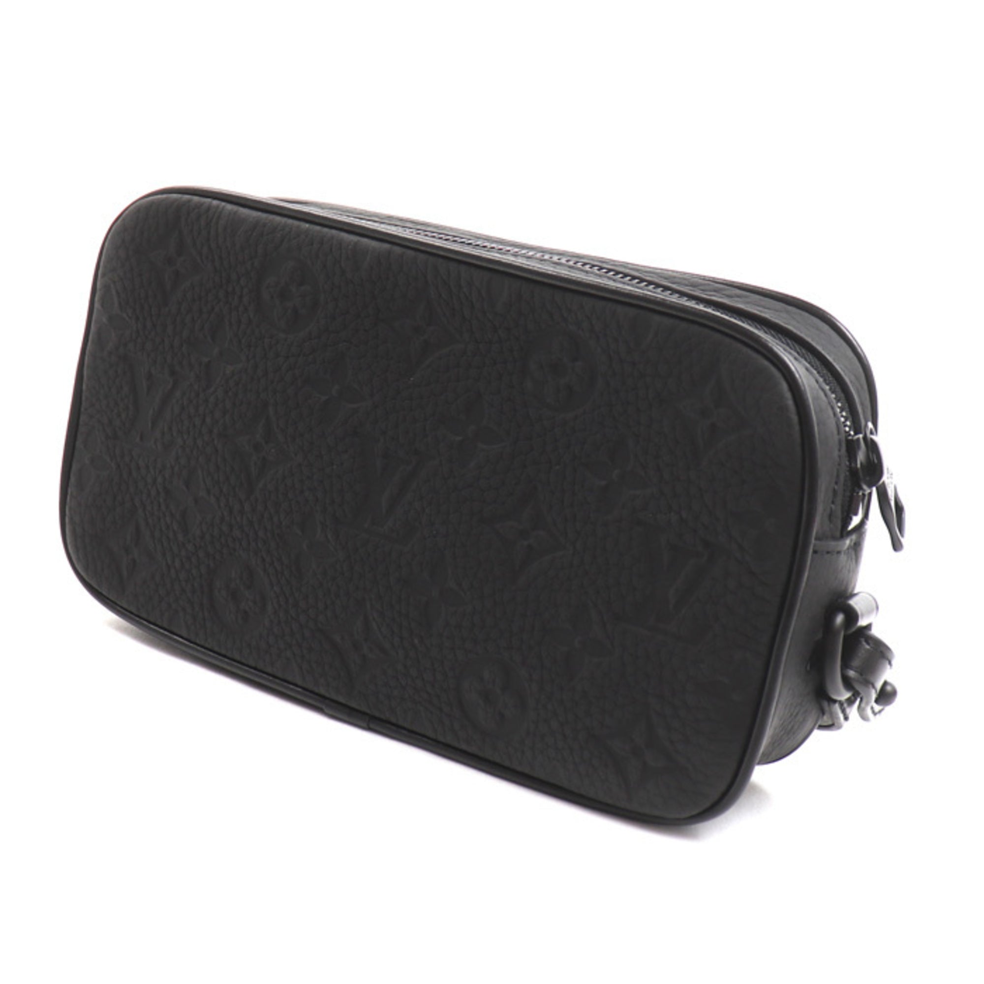 Louis Vuitton Black Leather Clutch Bag (Pre-Owned)