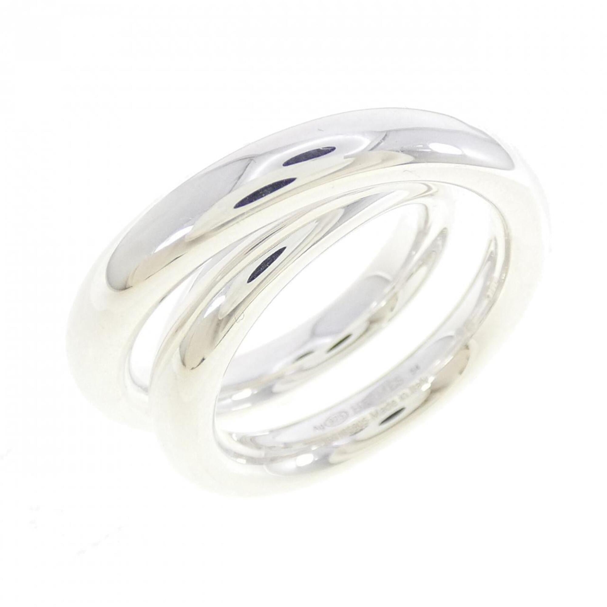 Hermes Silver 925 Band Ring (Pre-Owned)